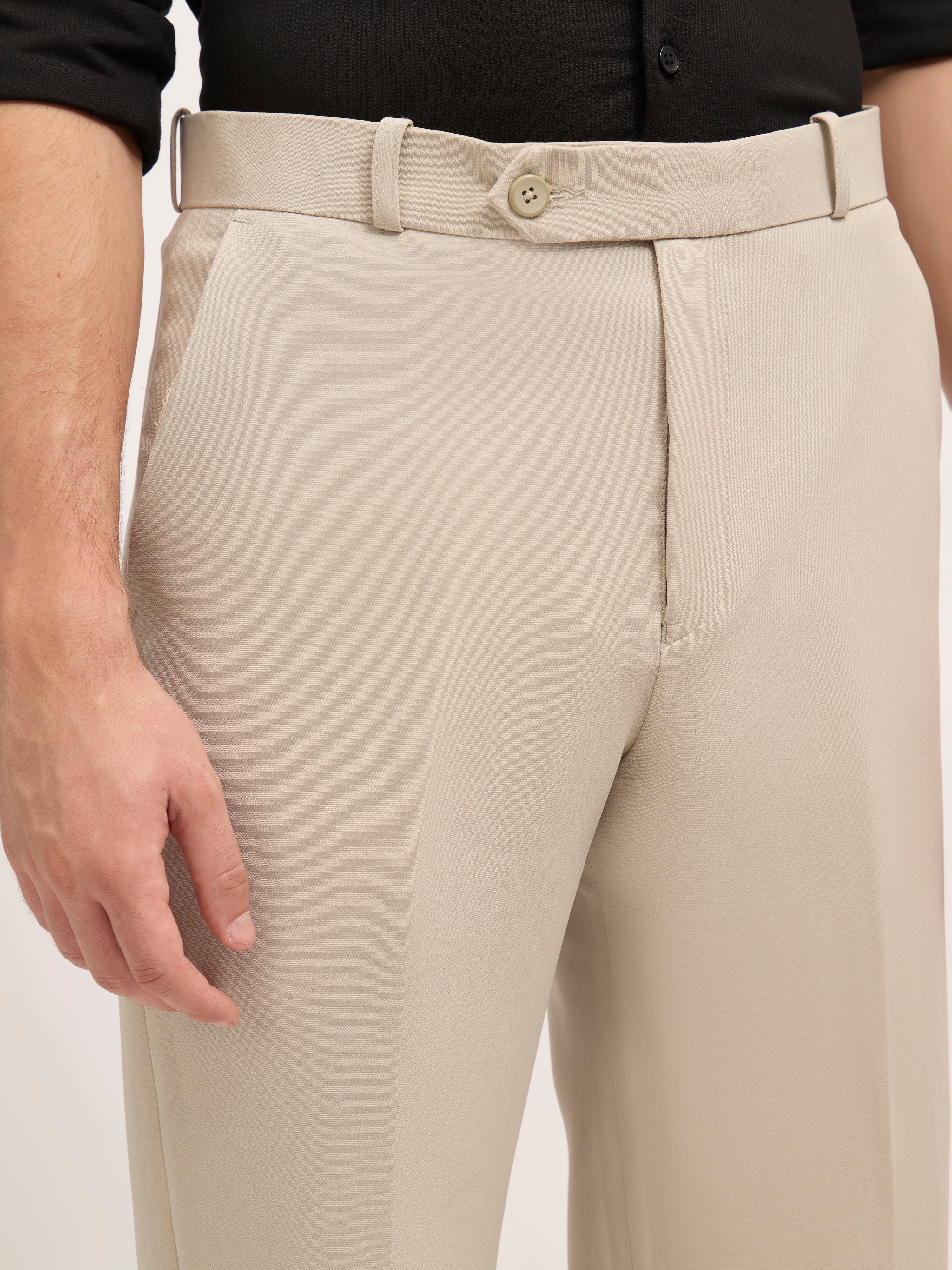 men's Straight Fit Formal Pant - squirrel gray