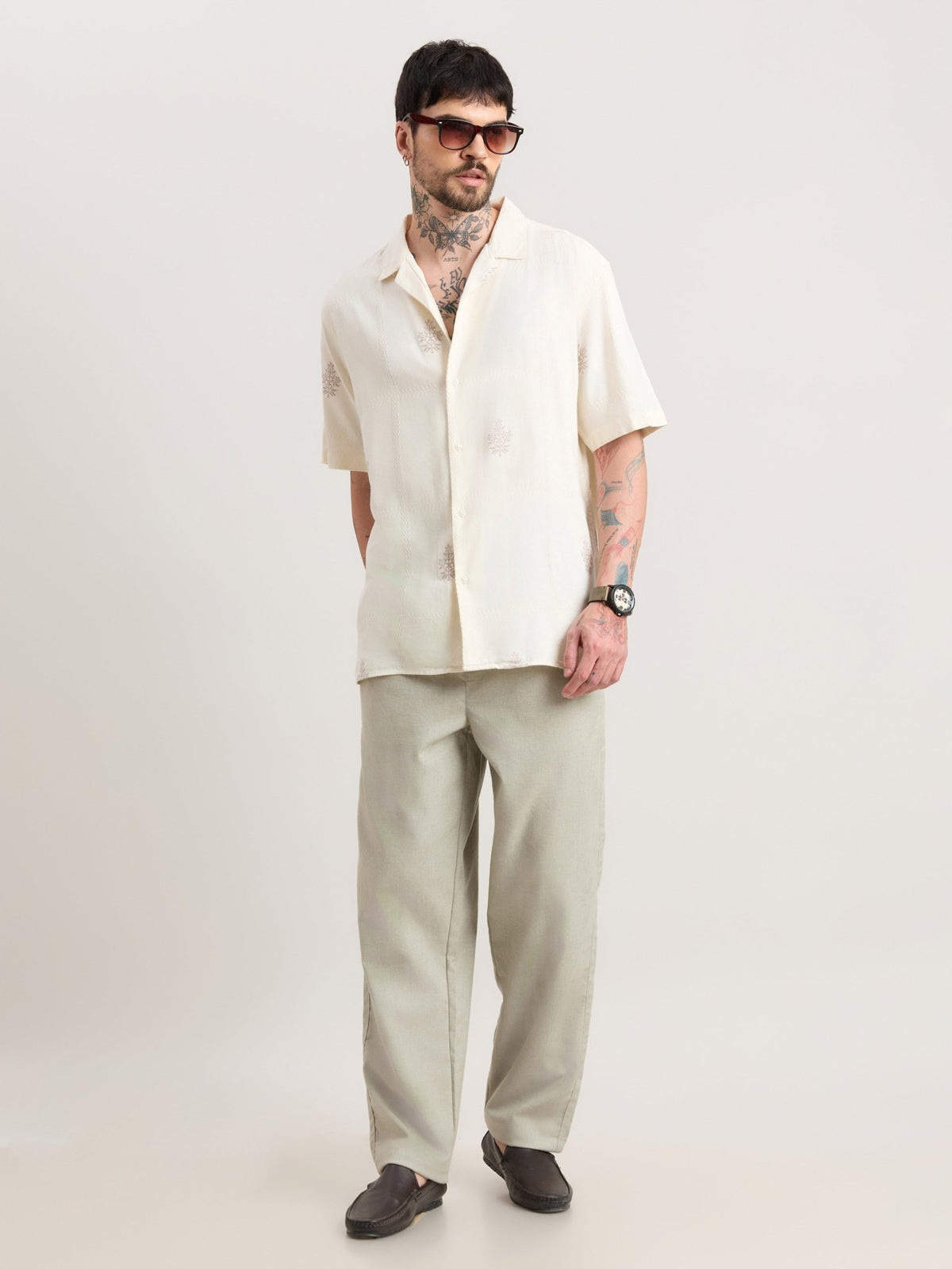 Nesisor - Straight Fit Casual Pant - Fog Green - Espanshe