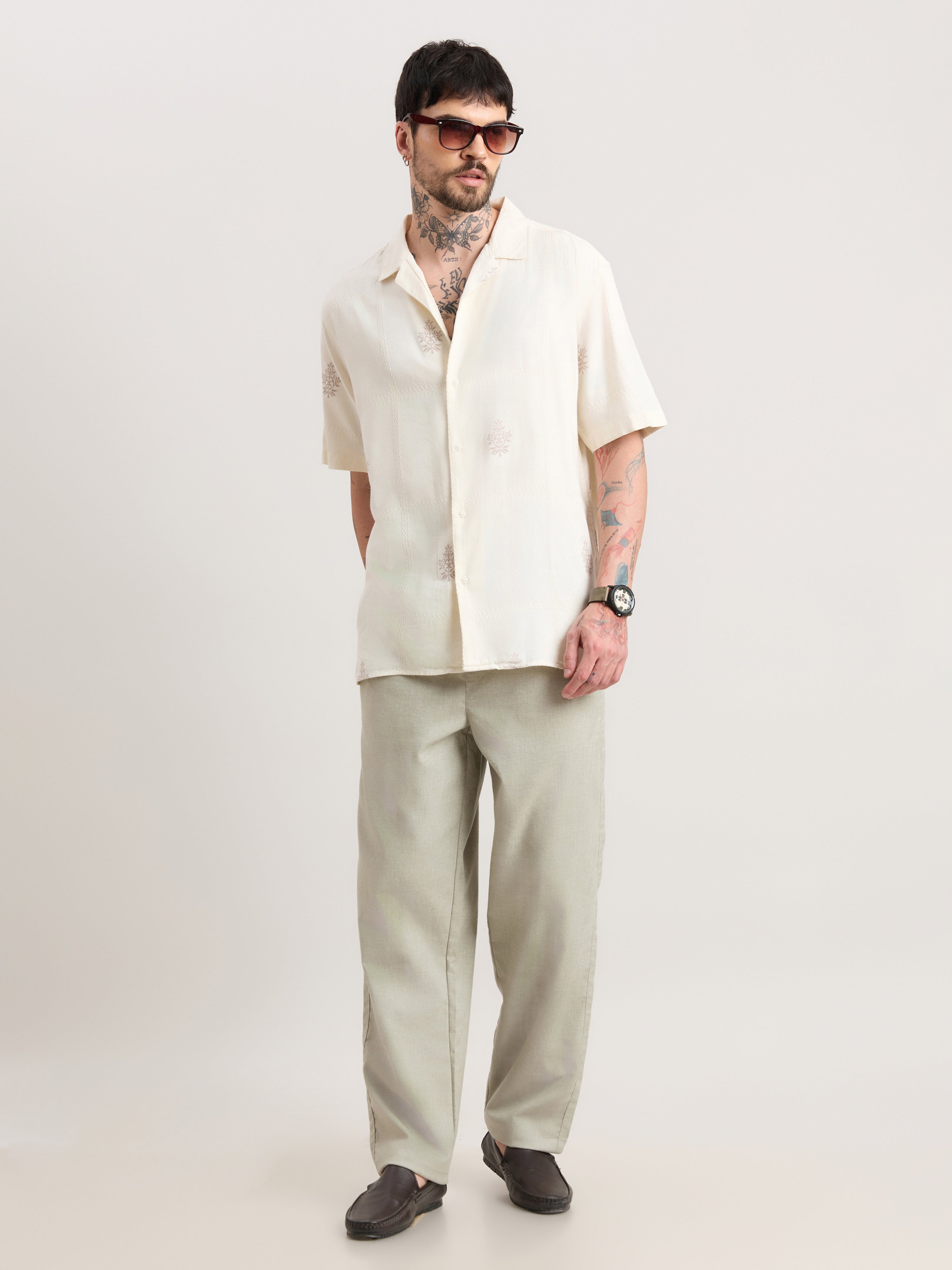 Nesisor - Straight Fit Casual Pant - Fog Green