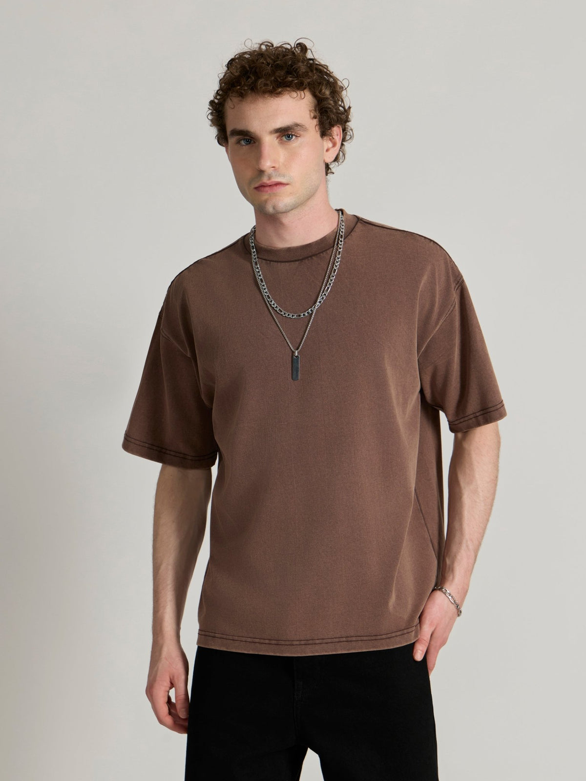 Kellington - Baggy T-Shirt - Brown - Espanshe