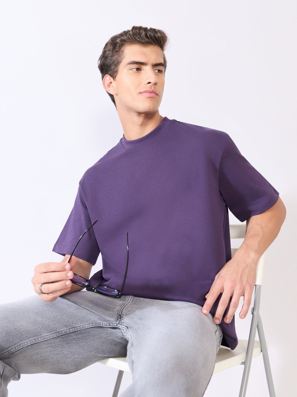 Vynora - Loose Fit Round Neck T-Shirt - Astral Aura - Espanshe