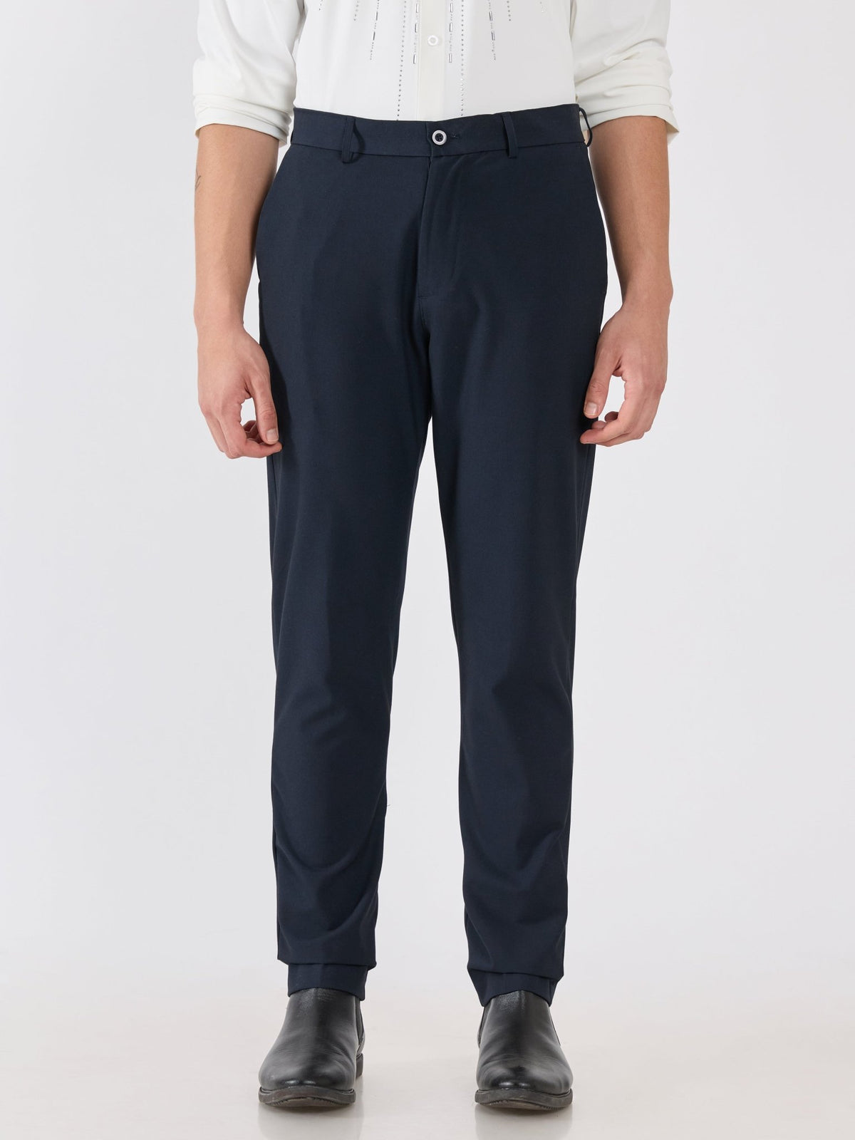 Alista - Slim Fit Formal Pant - Navy Blue - Espanshe