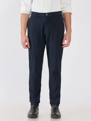 Men's Slim Fit Formal Pant - navy blue