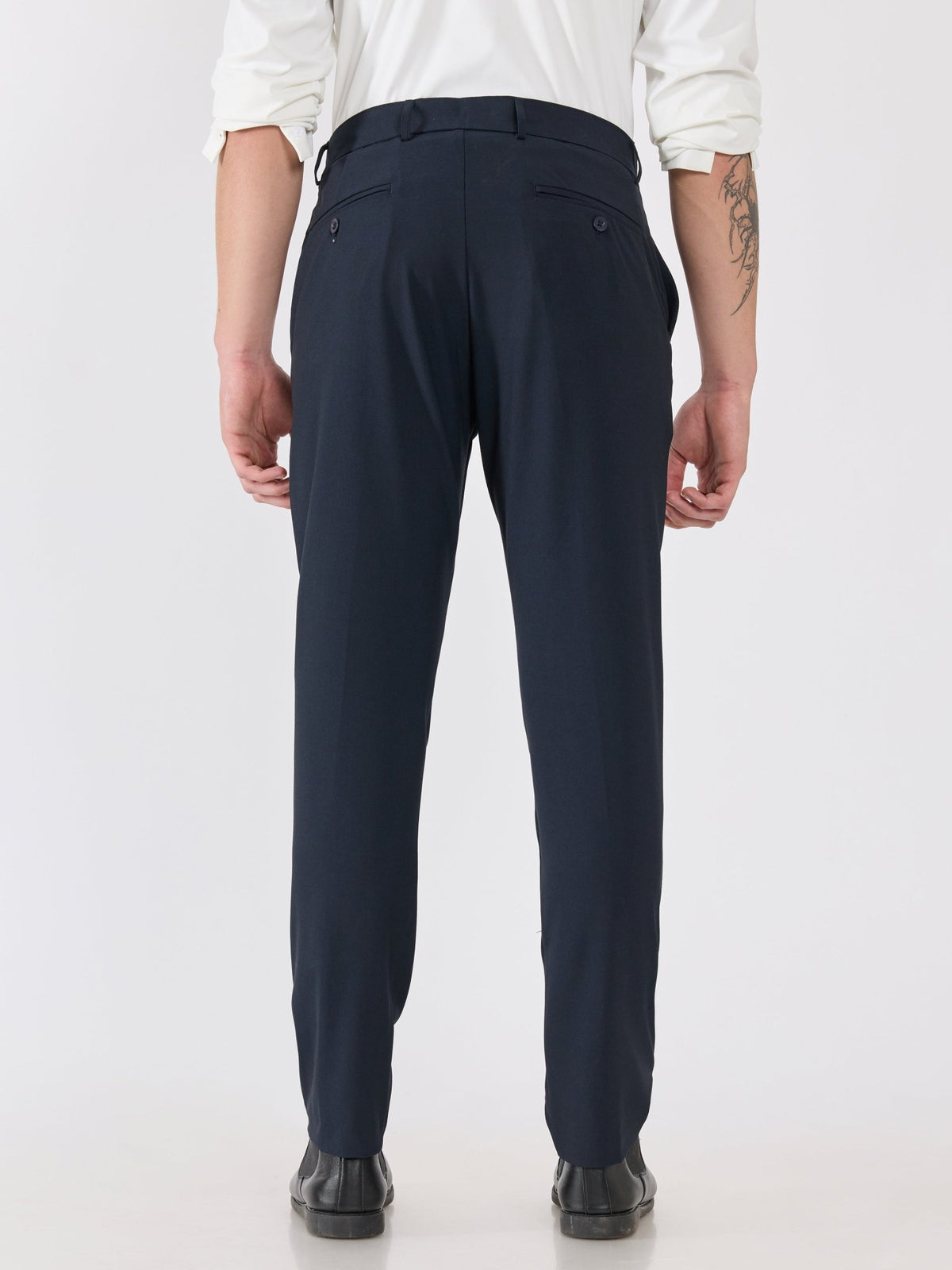 Alista - Slim Fit Formal Pant - Navy Blue - Espanshe