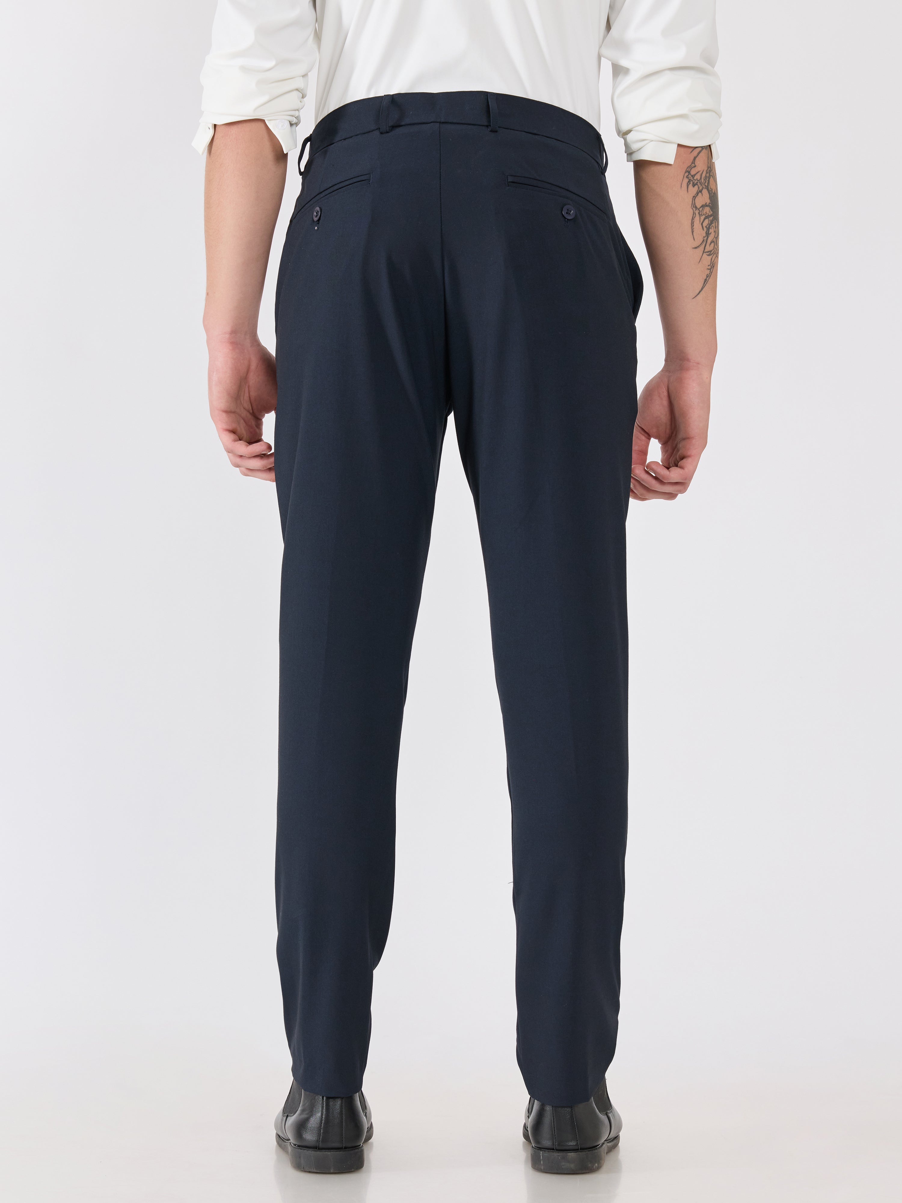 Men's Slim Fit Formal Pant - navy blue