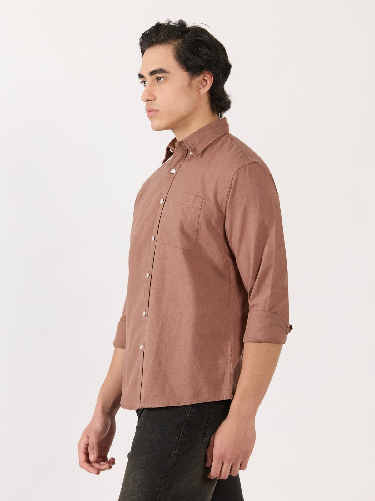 Taloko - Relaxed Linen Shirt - Light Brown - Espanshe