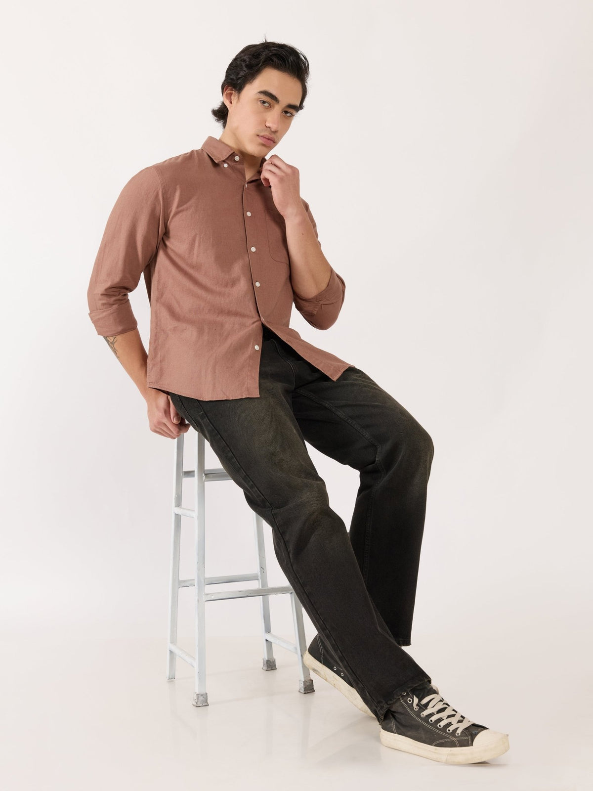 Taloko - Relaxed Linen Shirt - Light Brown - Espanshe