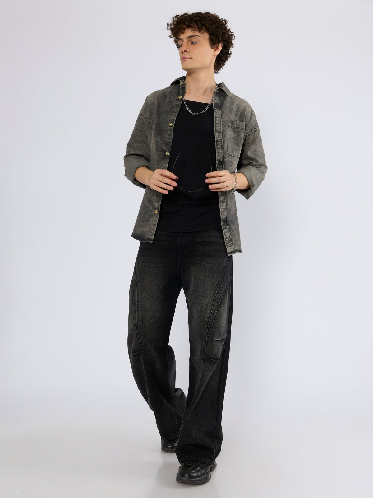 Braden - Baggy Jeans - Black Shade - Espanshe