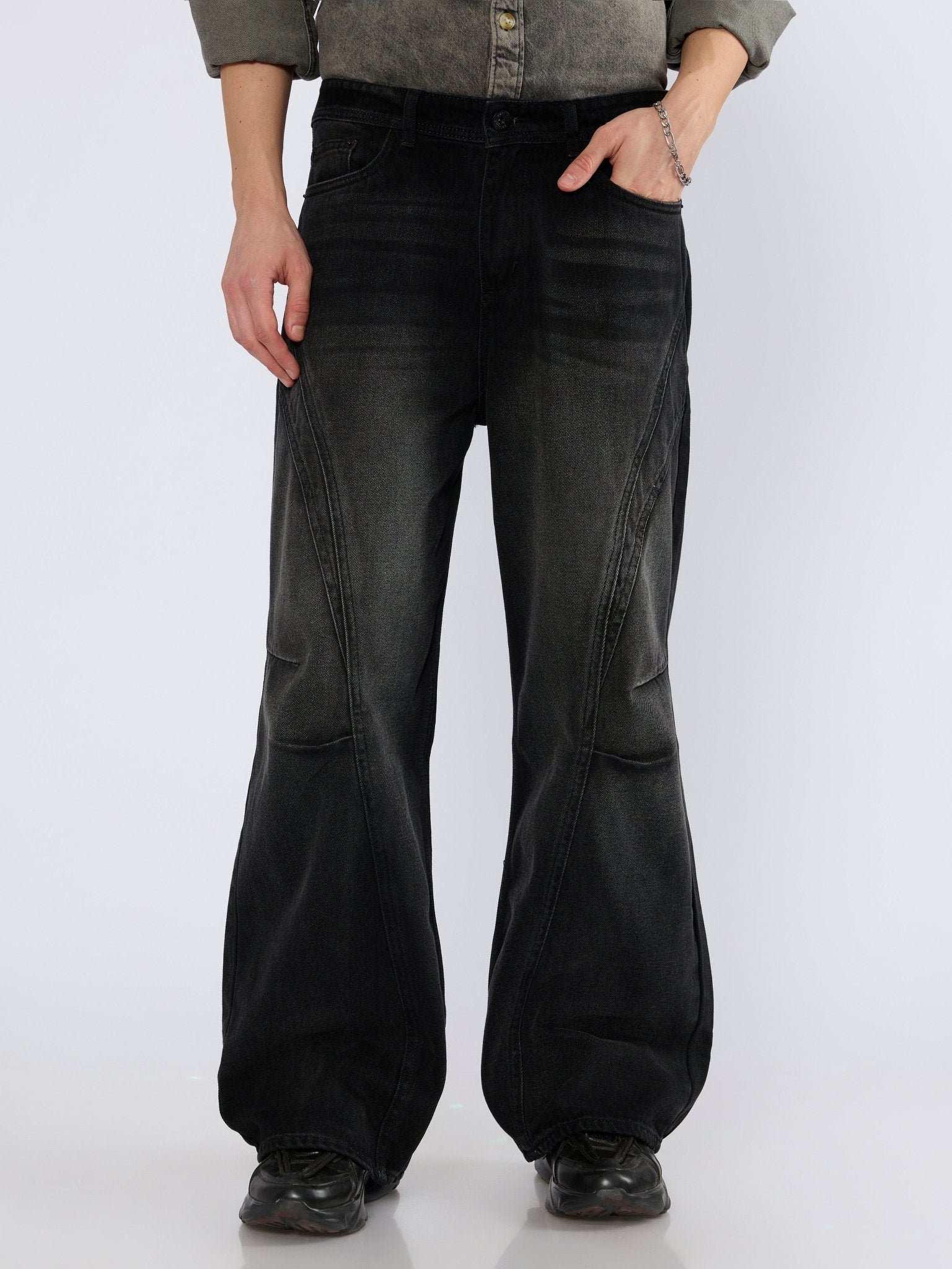 Braden - Baggy Jeans - Black Shade - Espanshe