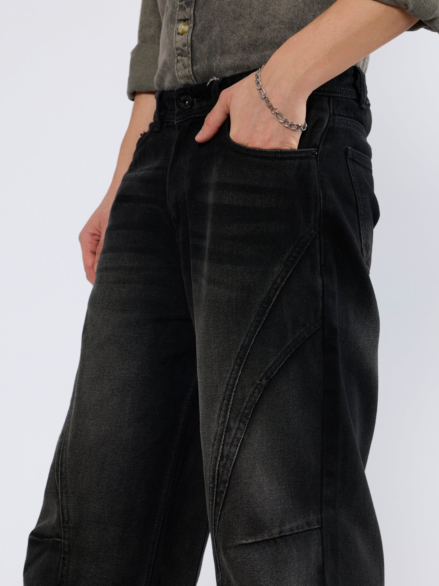 Braden - Baggy Jeans - Black Shade - Espanshe