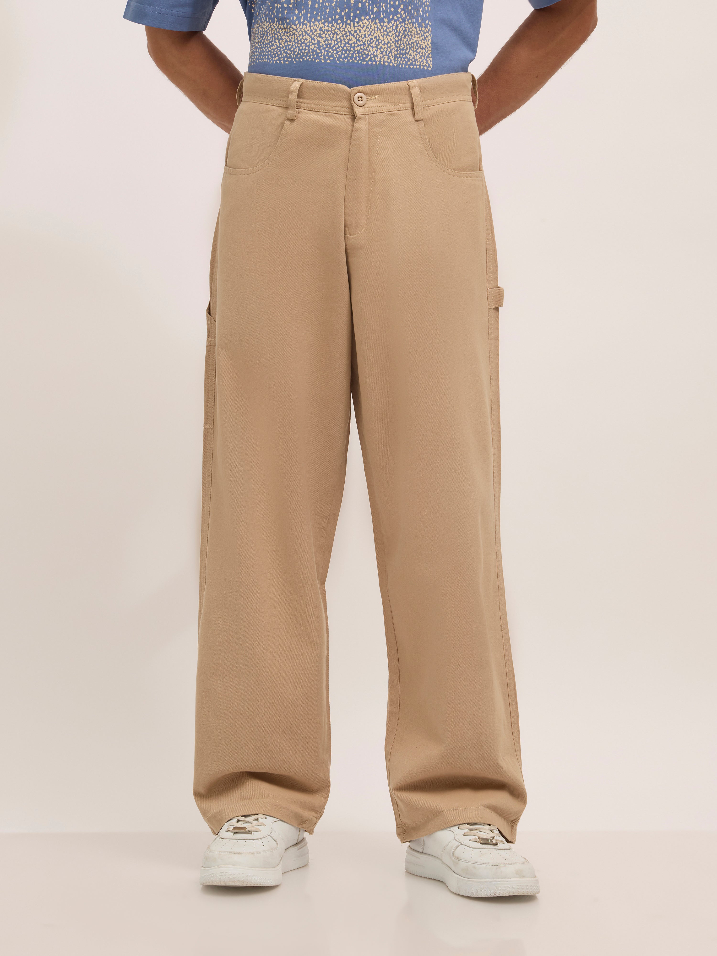  Super Baggy Cargo Pant - cream