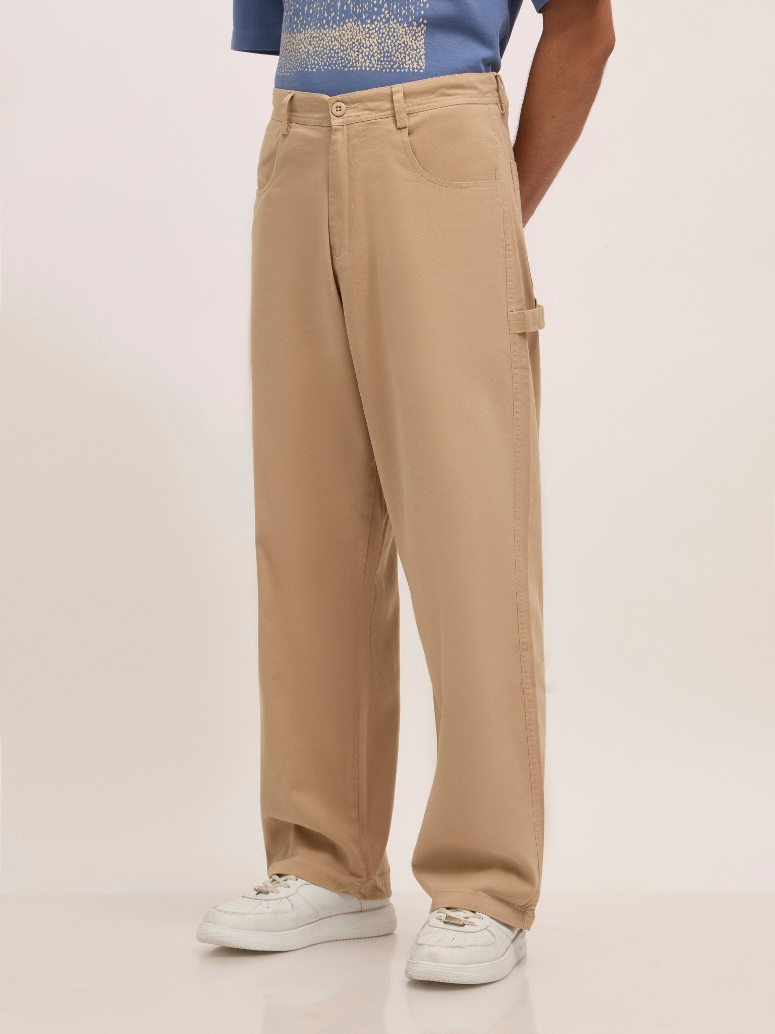 Bentley - Super Baggy Cargo Pant - Cream - Espanshe