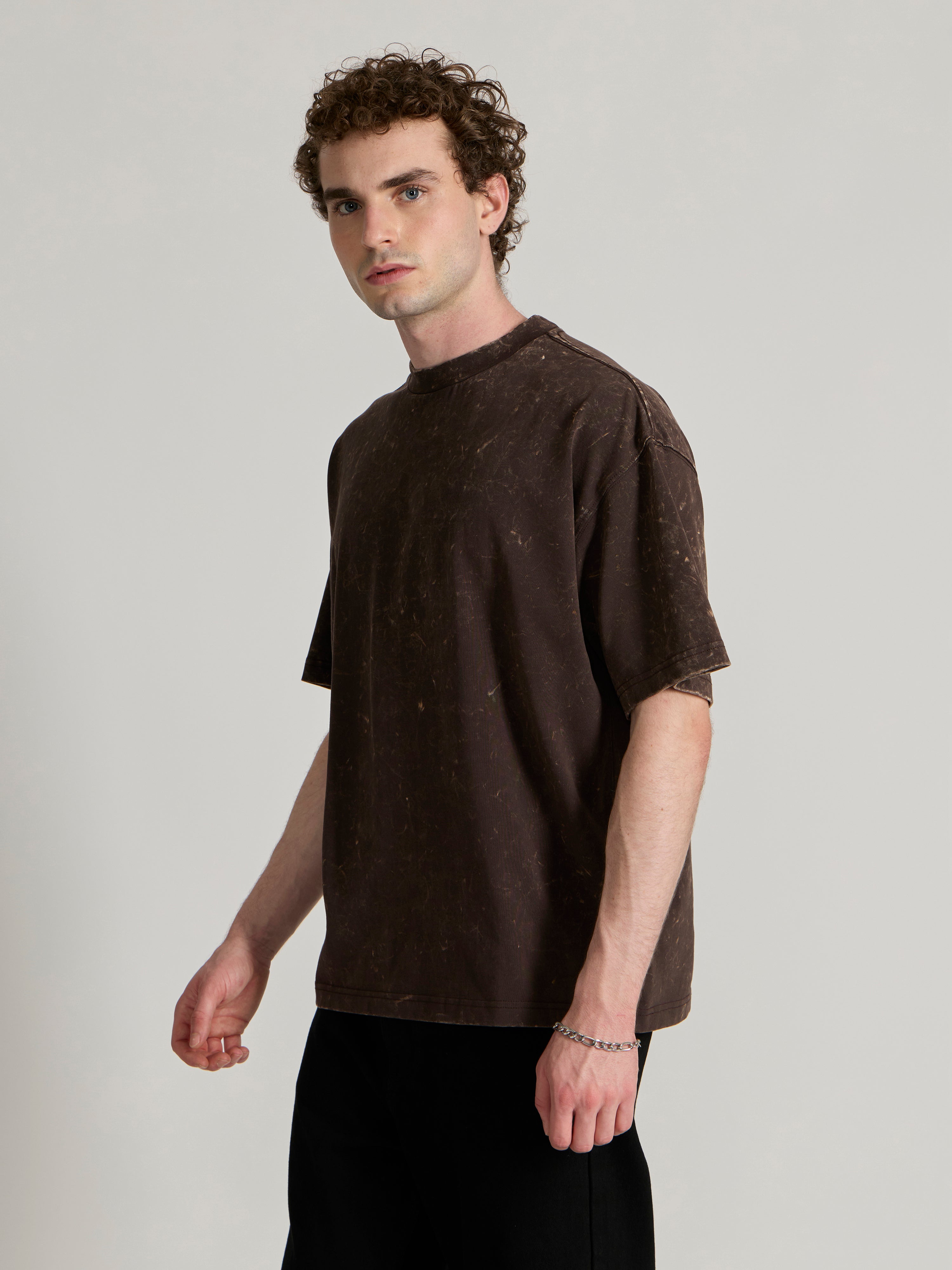  Men's Baggy T-Shirt - Coffee Brown