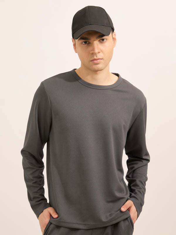 Slate Ride - Relaxed Fullsleeve Tshirt - Gray
