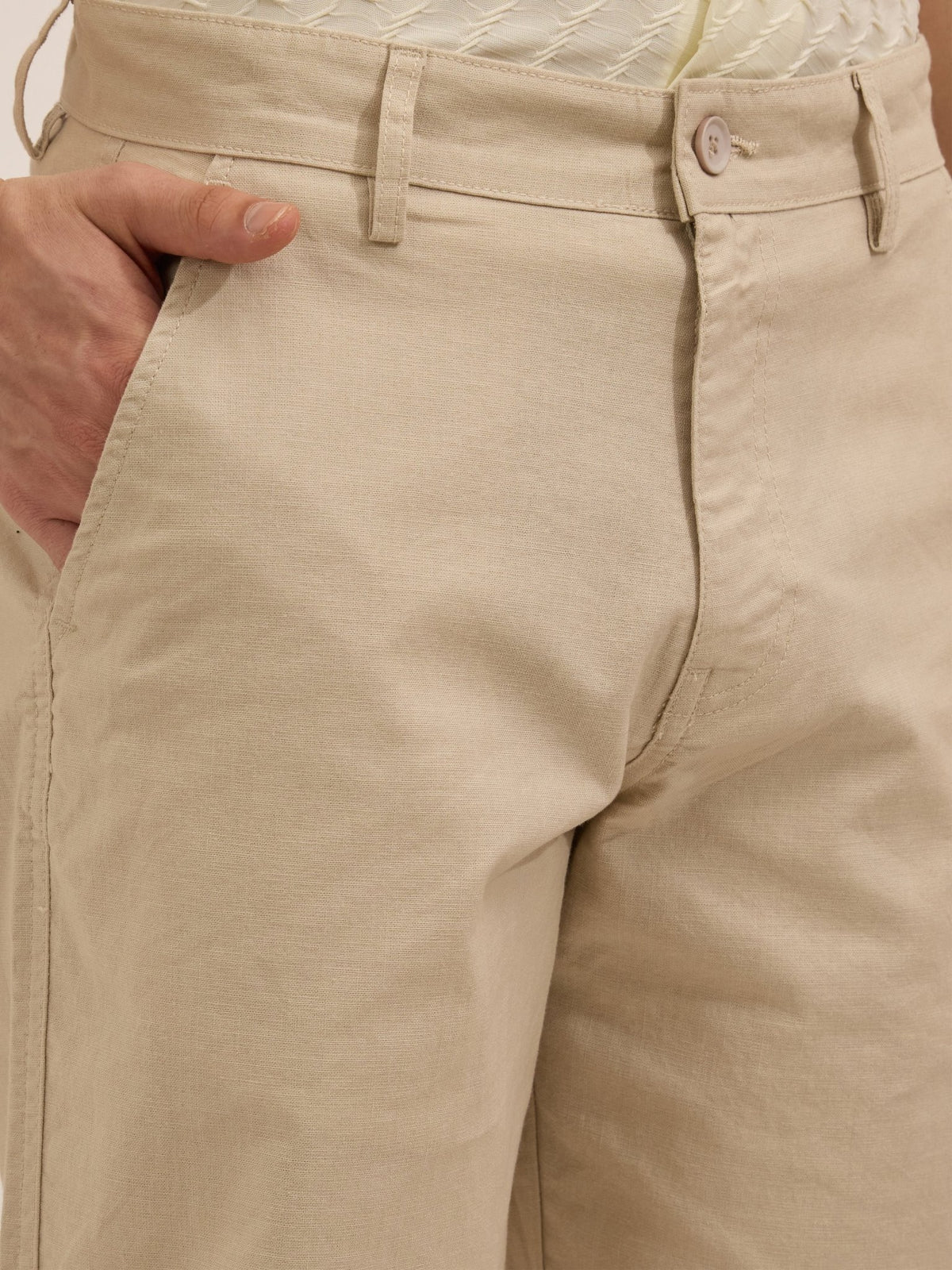Tokarev - Comfort Fit Cotton trousers - Off White - Espanshe