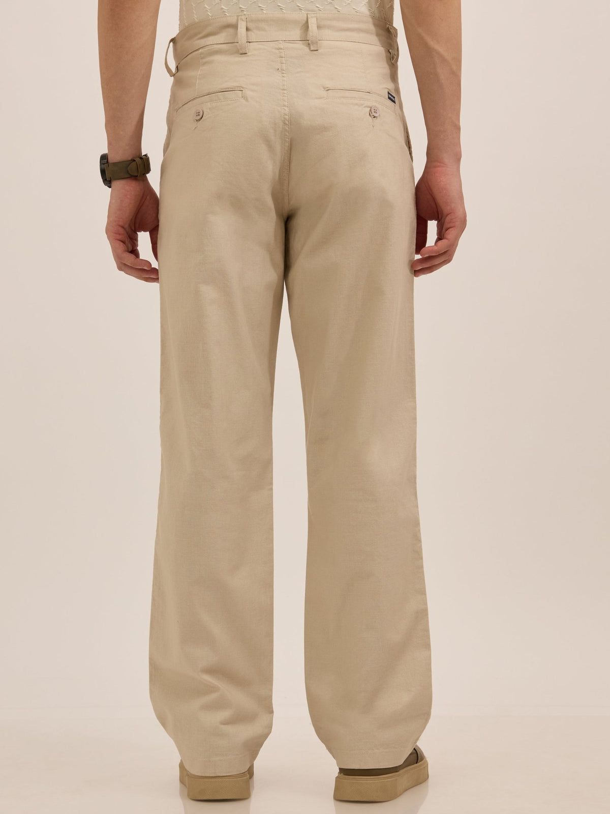 Tokarev - Comfort Fit Cotton trousers - Off White - Espanshe