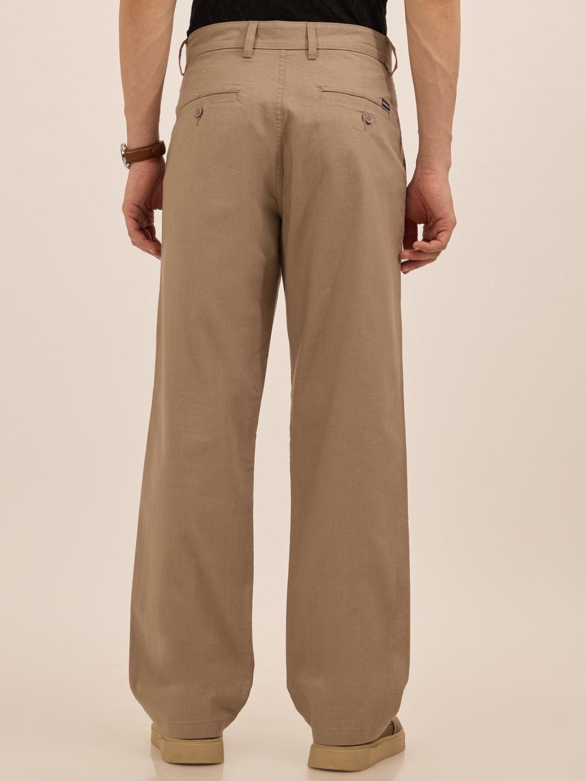 Tokarev - Comfort Fit Cotton trousers - Beige - Espanshe