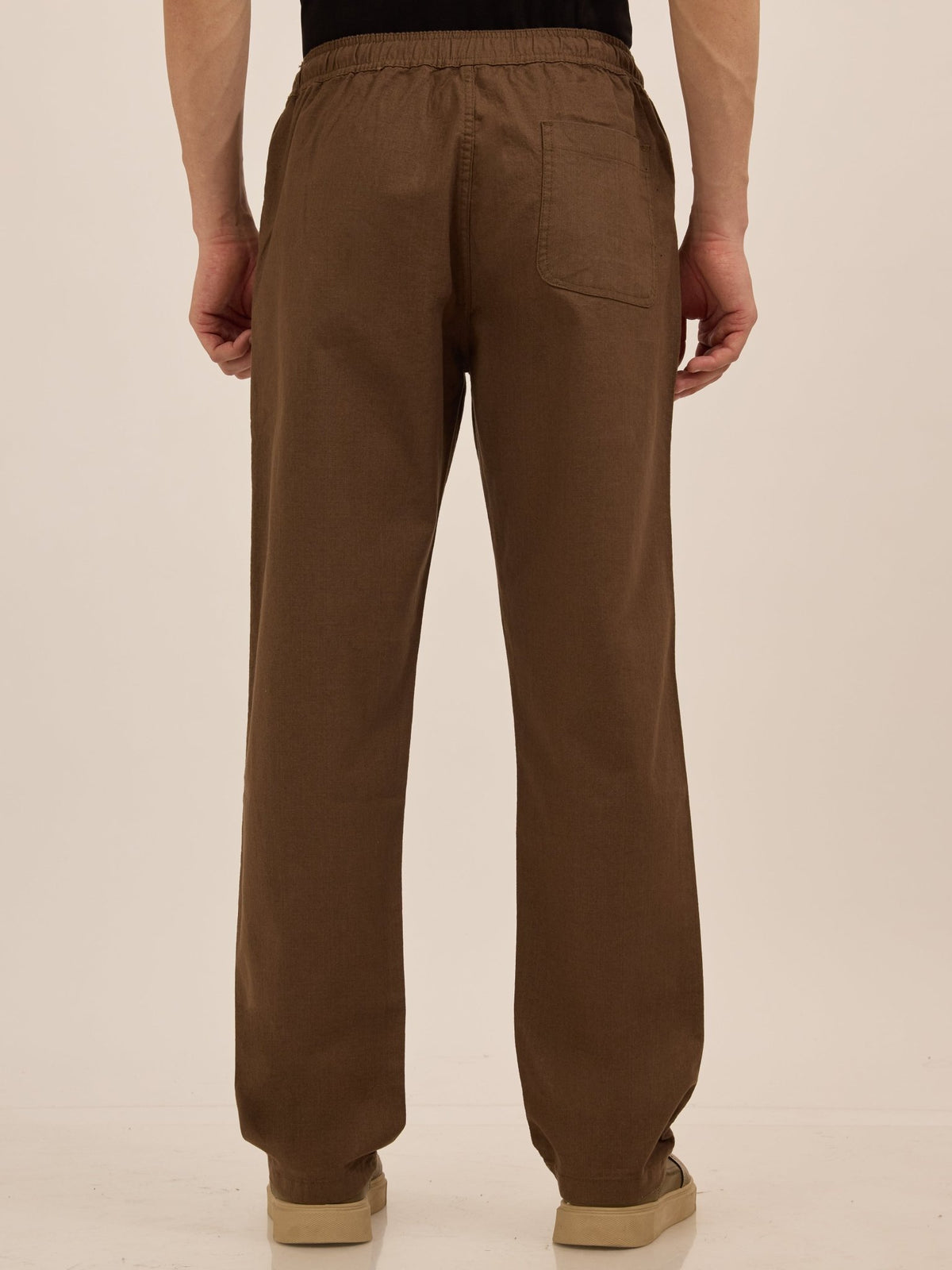 Luxeloom - Relaxed Fit Cotton Trouser - Brown - Espanshe