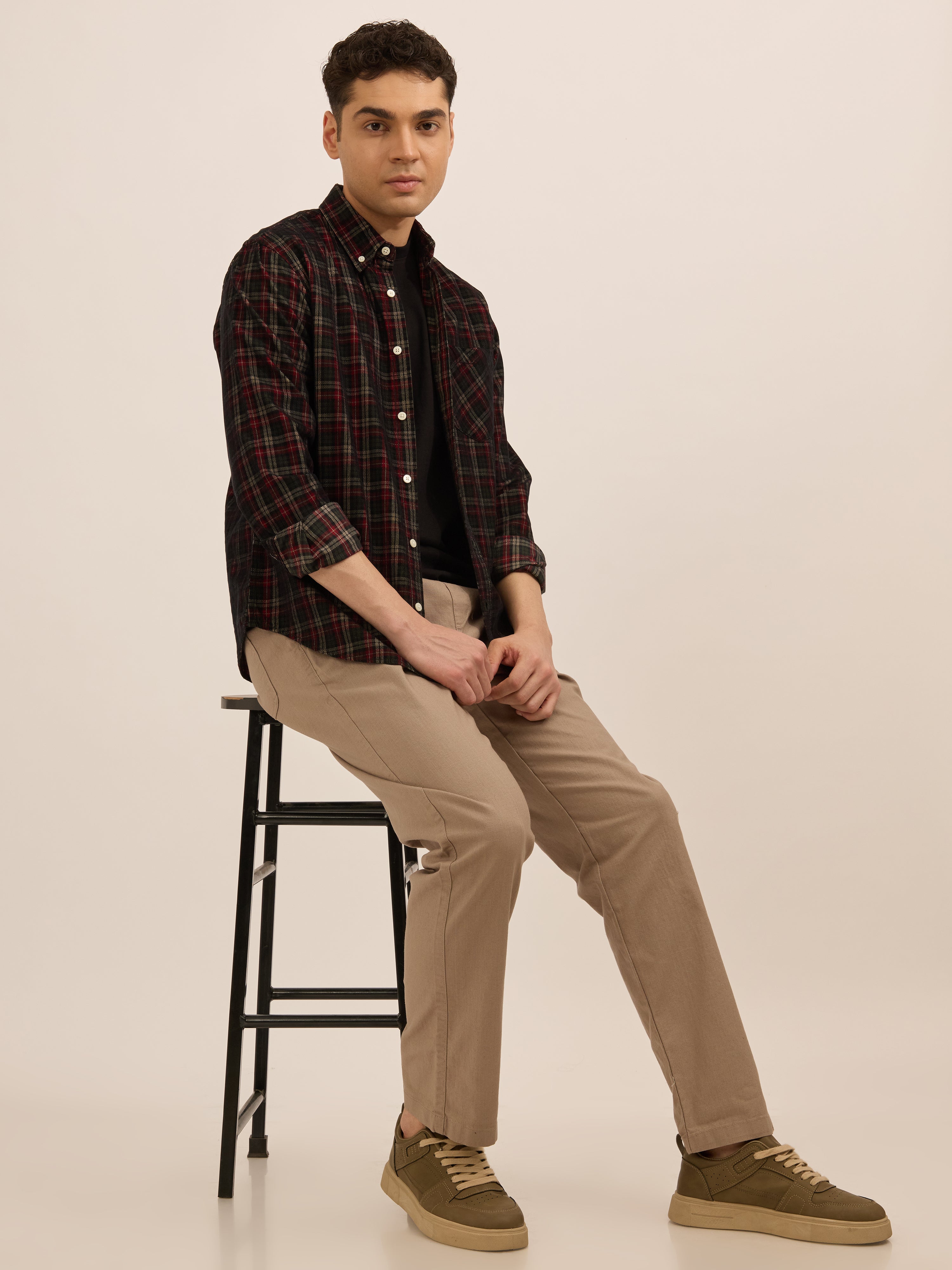 Luxeloom - Relaxed Fit Cotton Trouser - Beige