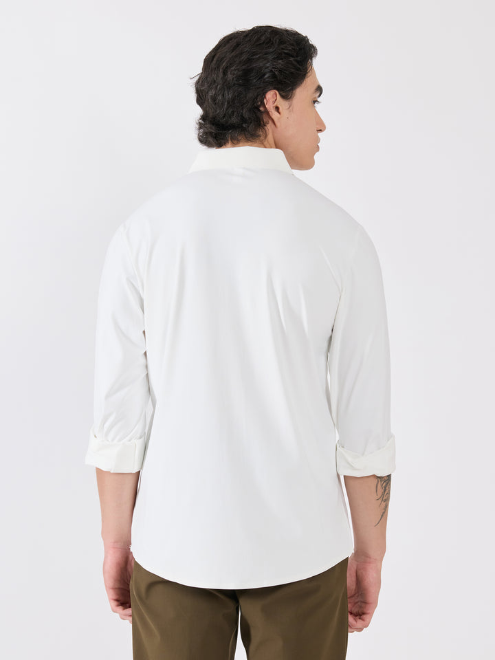 men's shirt -midnight galaxy Embellished with stone in white
