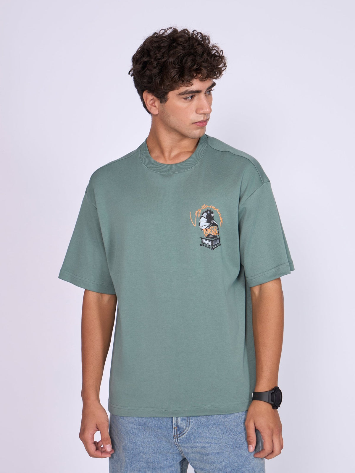 Moovin - Lisztomania Retro Music Graphic T-Shirt - Green - Espanshe
