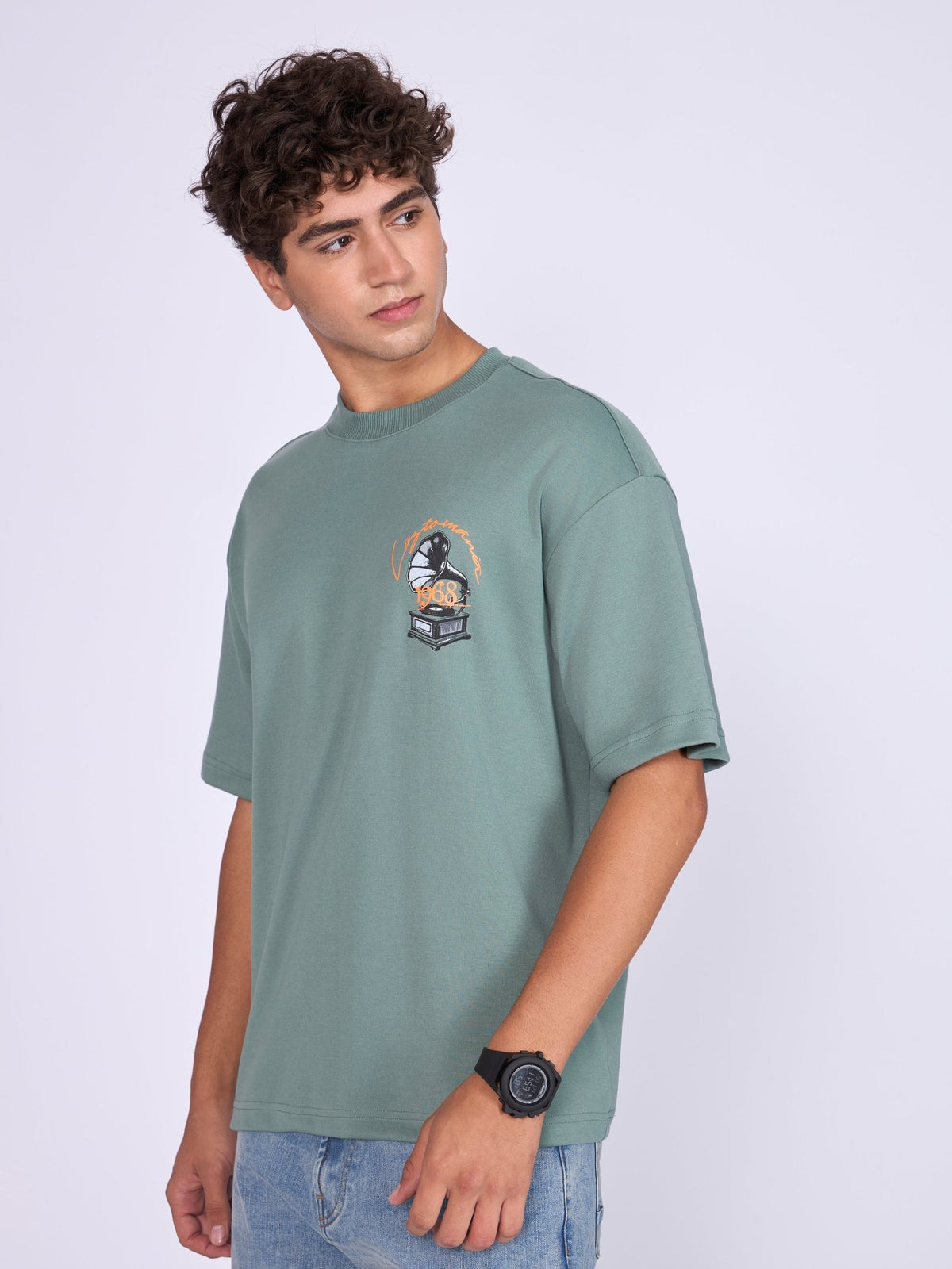 Moovin - Lisztomania Retro Music Graphic T-Shirt - Green - Espanshe