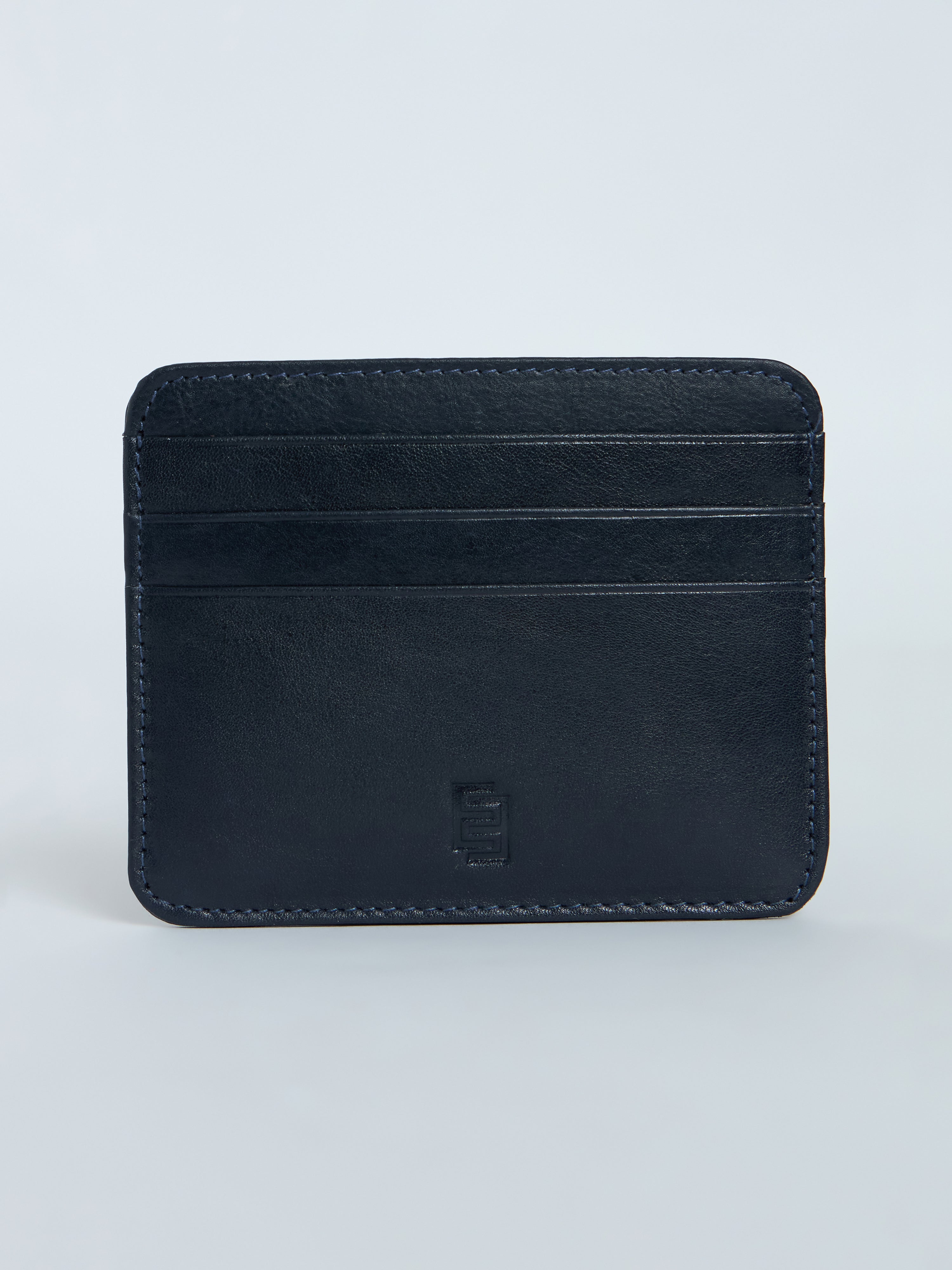 Arctic-7 - Card Holder Leather Wallet - Navy Blue