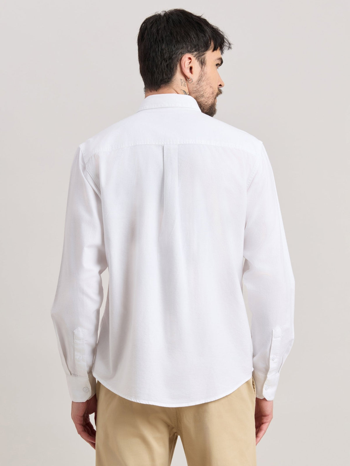 Zena - Relaxed Fit Oxford Shirt - White - Espanshe