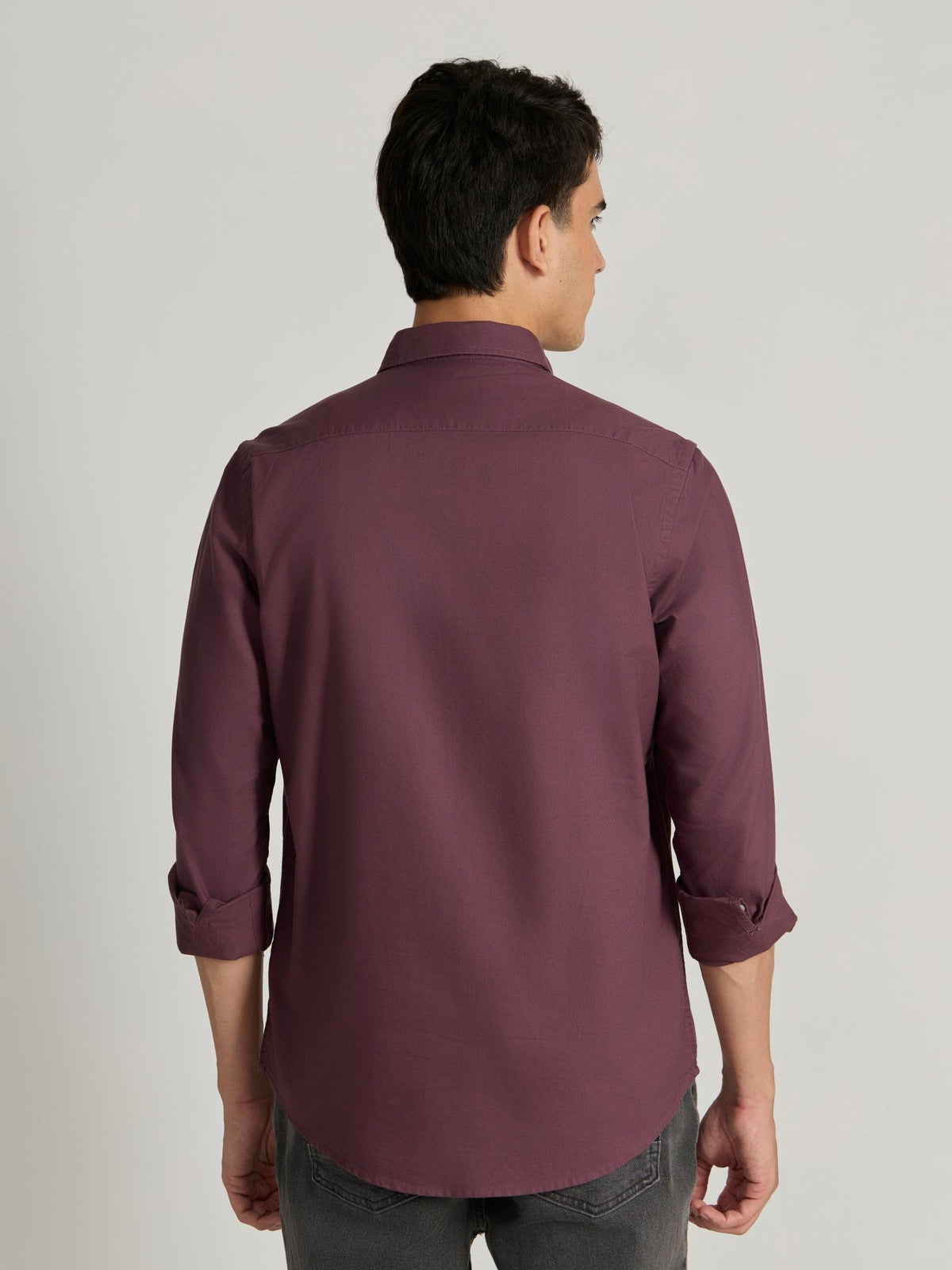 Fakaro - Turkish Fit Oxford Shirt - Plum - Espanshe