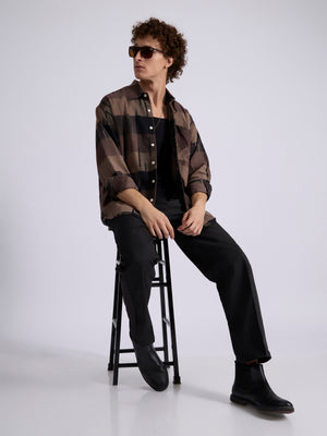 Men's Drop Shoulder Checks Shirt