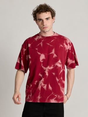 Men's  Baggy T-Shirt in Cranberry