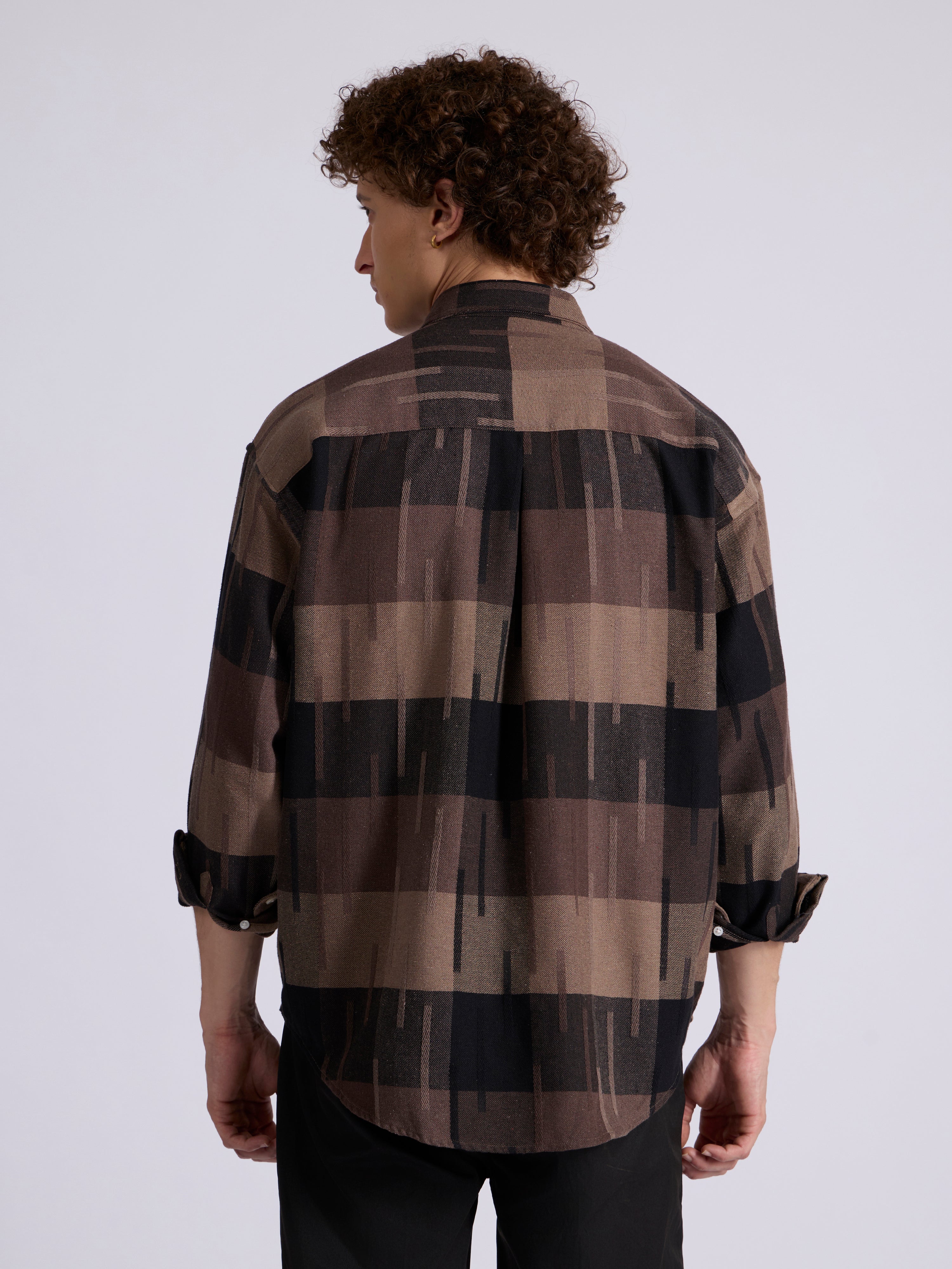 Men's Drop Shoulder Checks Shirt