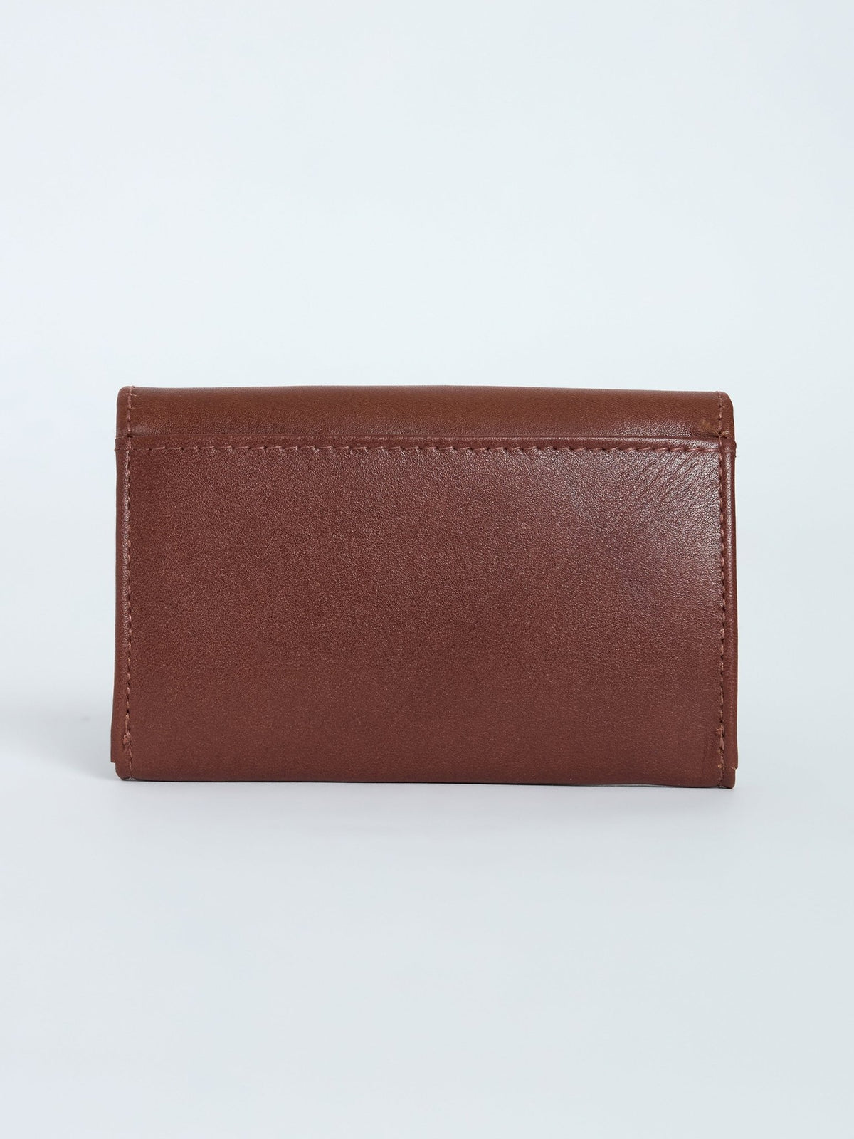 Arctic-4 - Snap Button Leather Wallet - Brown - Espanshe