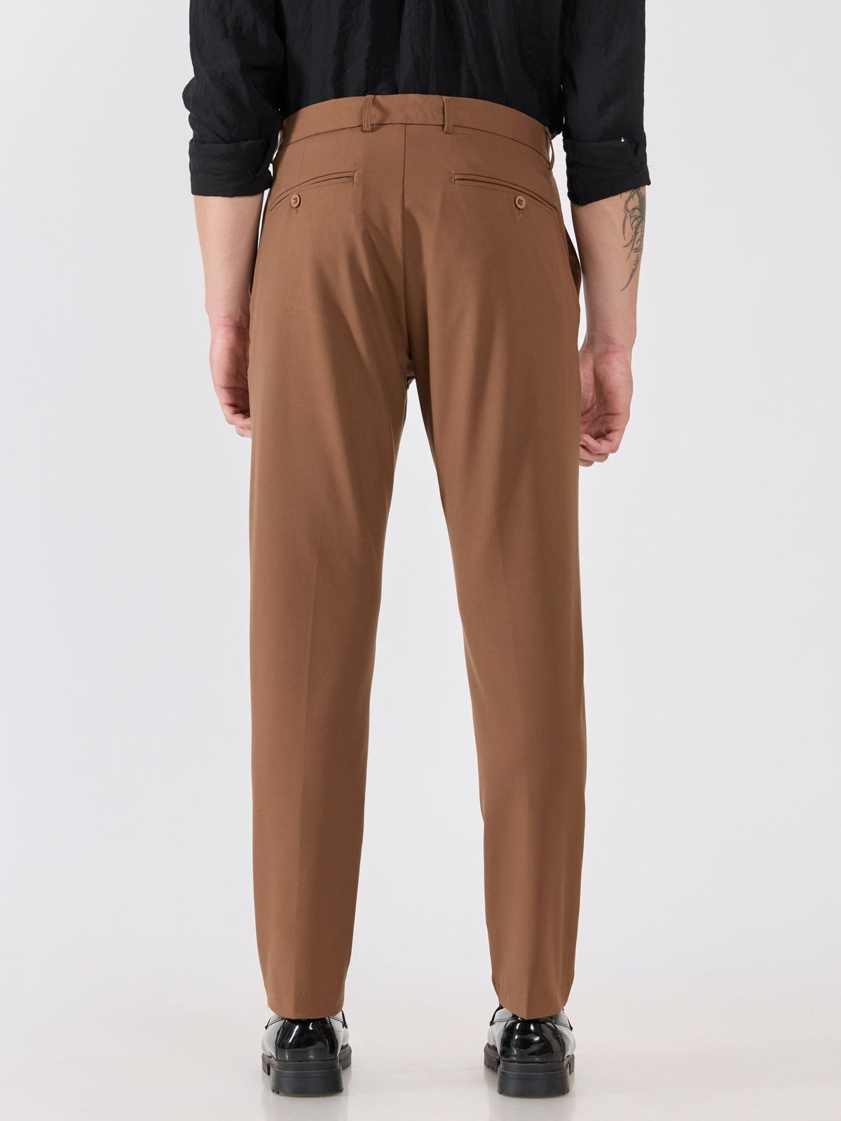 Alista - Slim Fit Formal Pant - Brown - Espanshe