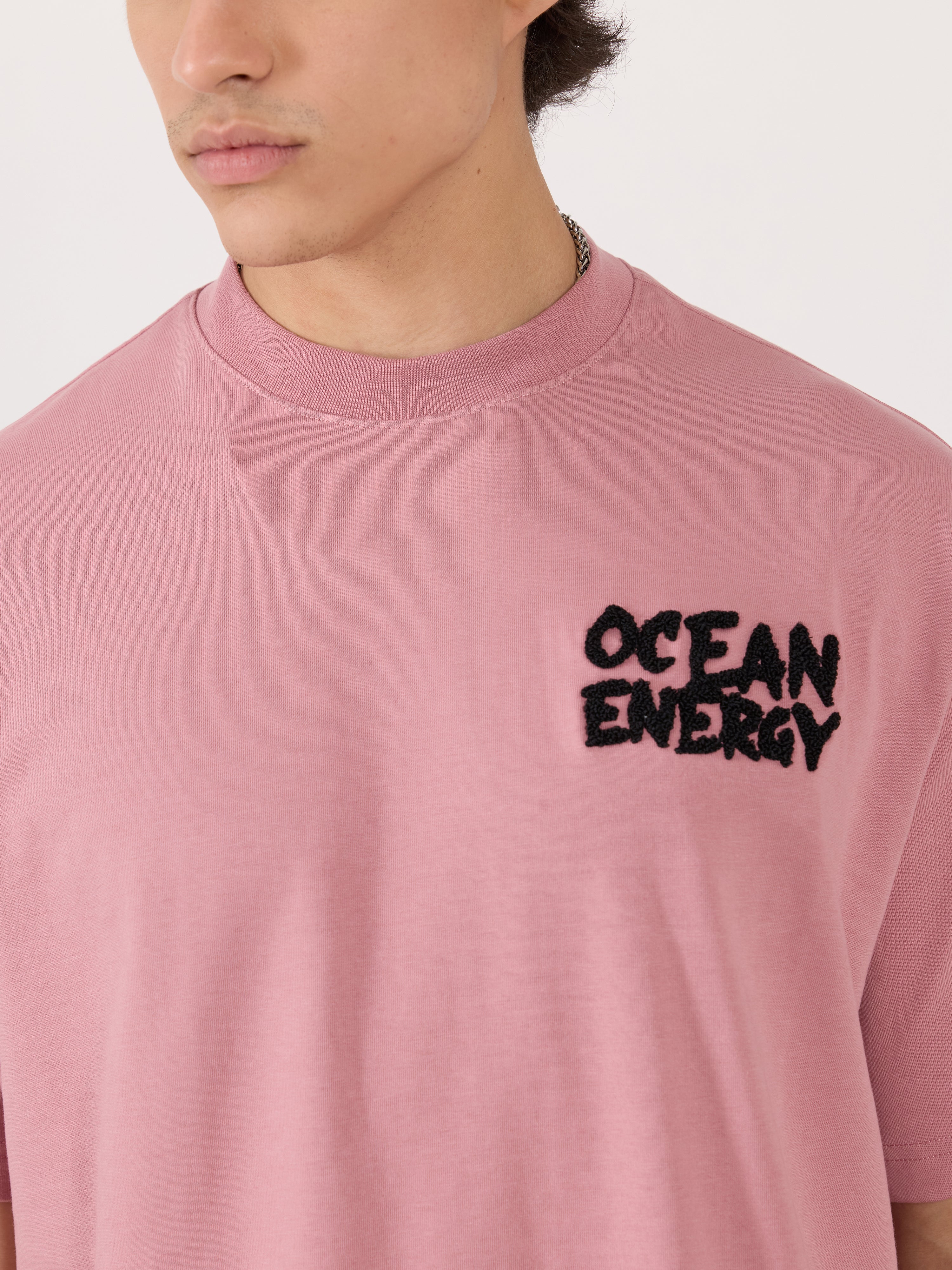Men's Graphic Pastel pink Loose Fit T-Shirt