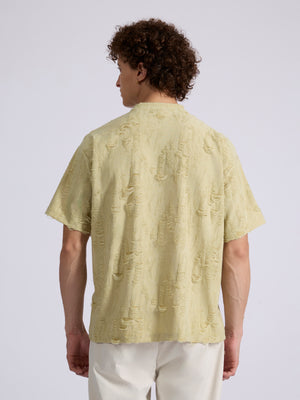 men's  Distressed T Shirt in pista