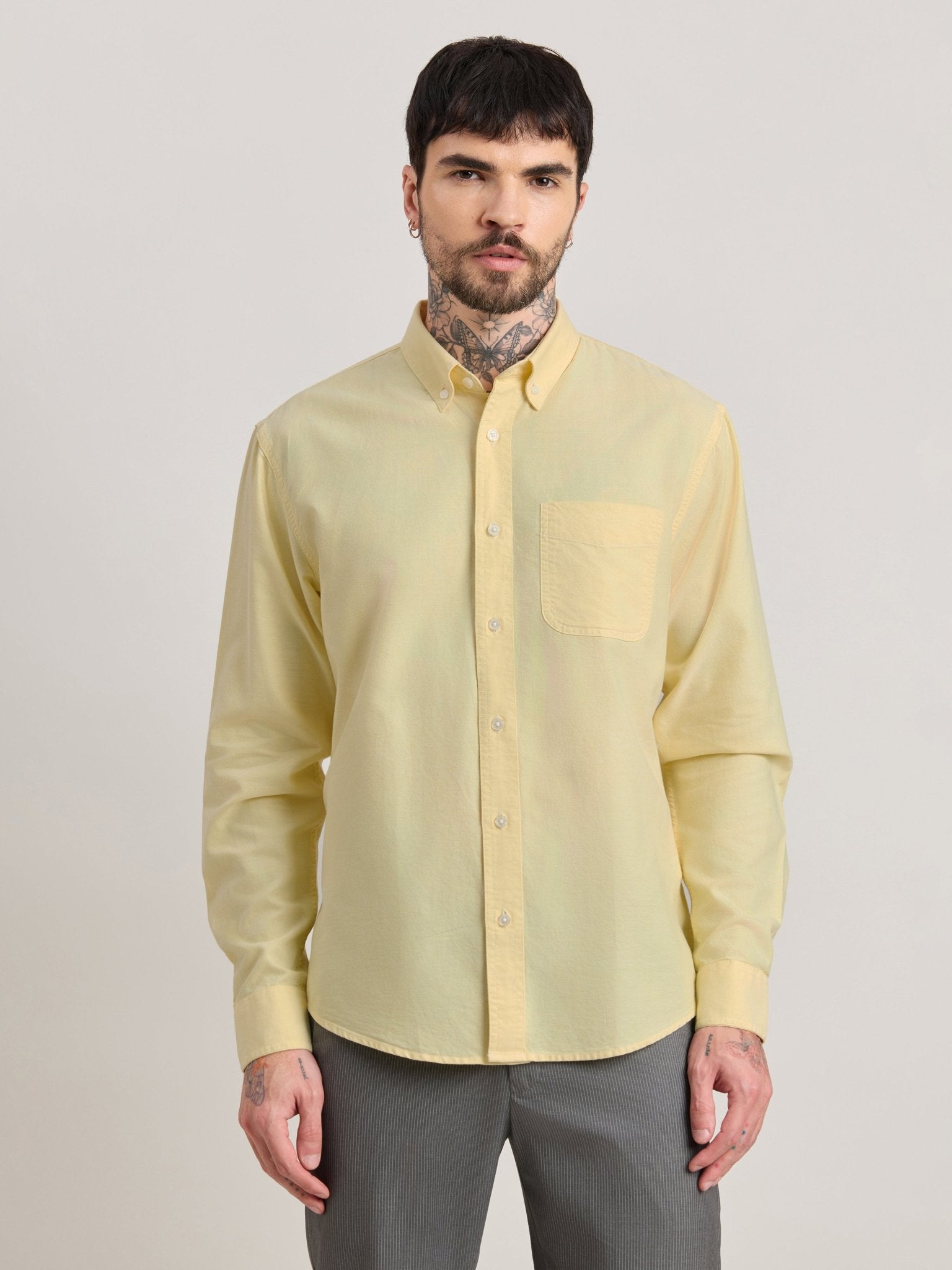 Zena - Relaxed Fit Oxford Shirt - Yellowtail - Espanshe