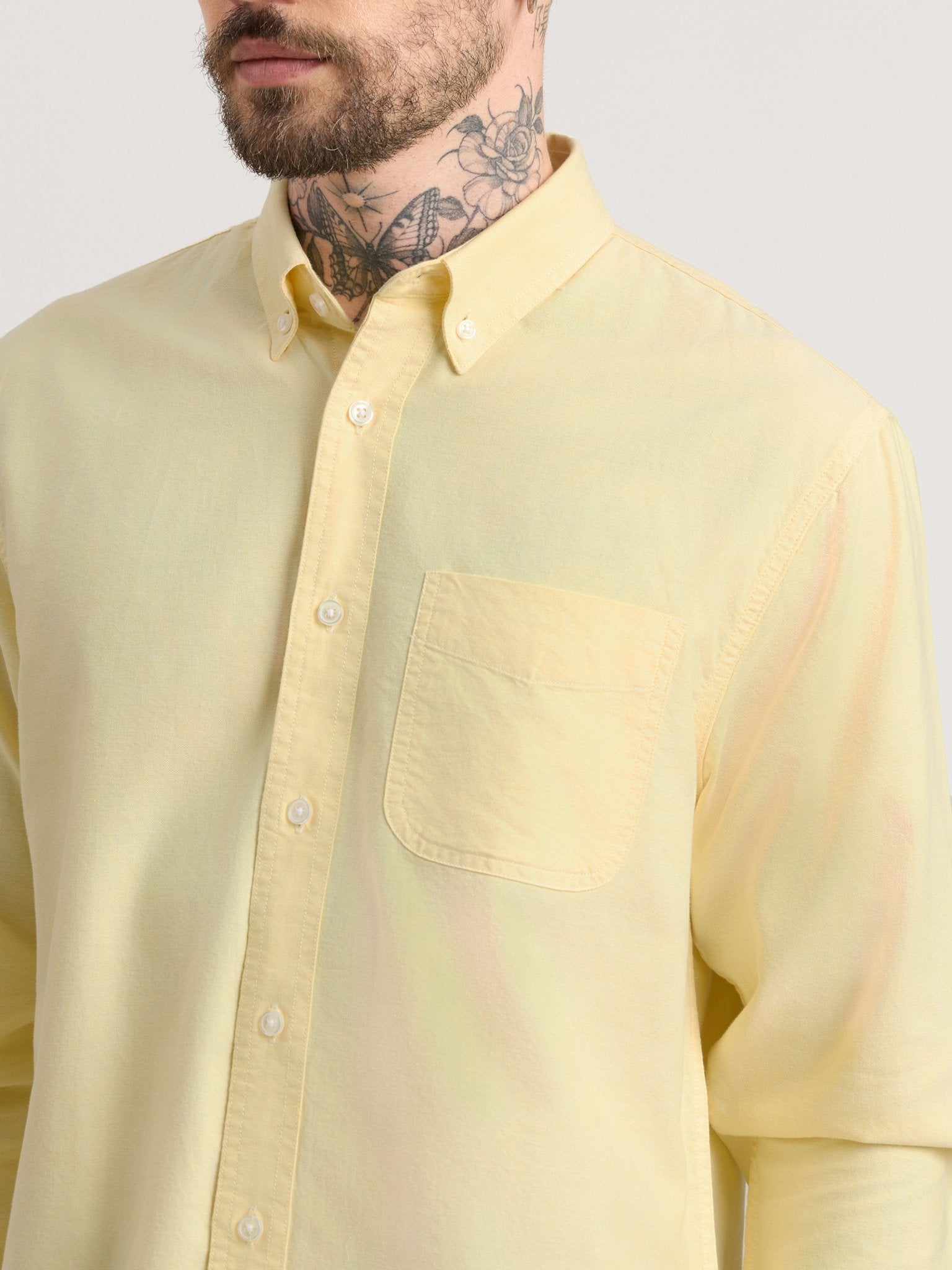 Zena - Relaxed Fit Oxford Shirt - Yellowtail - Espanshe