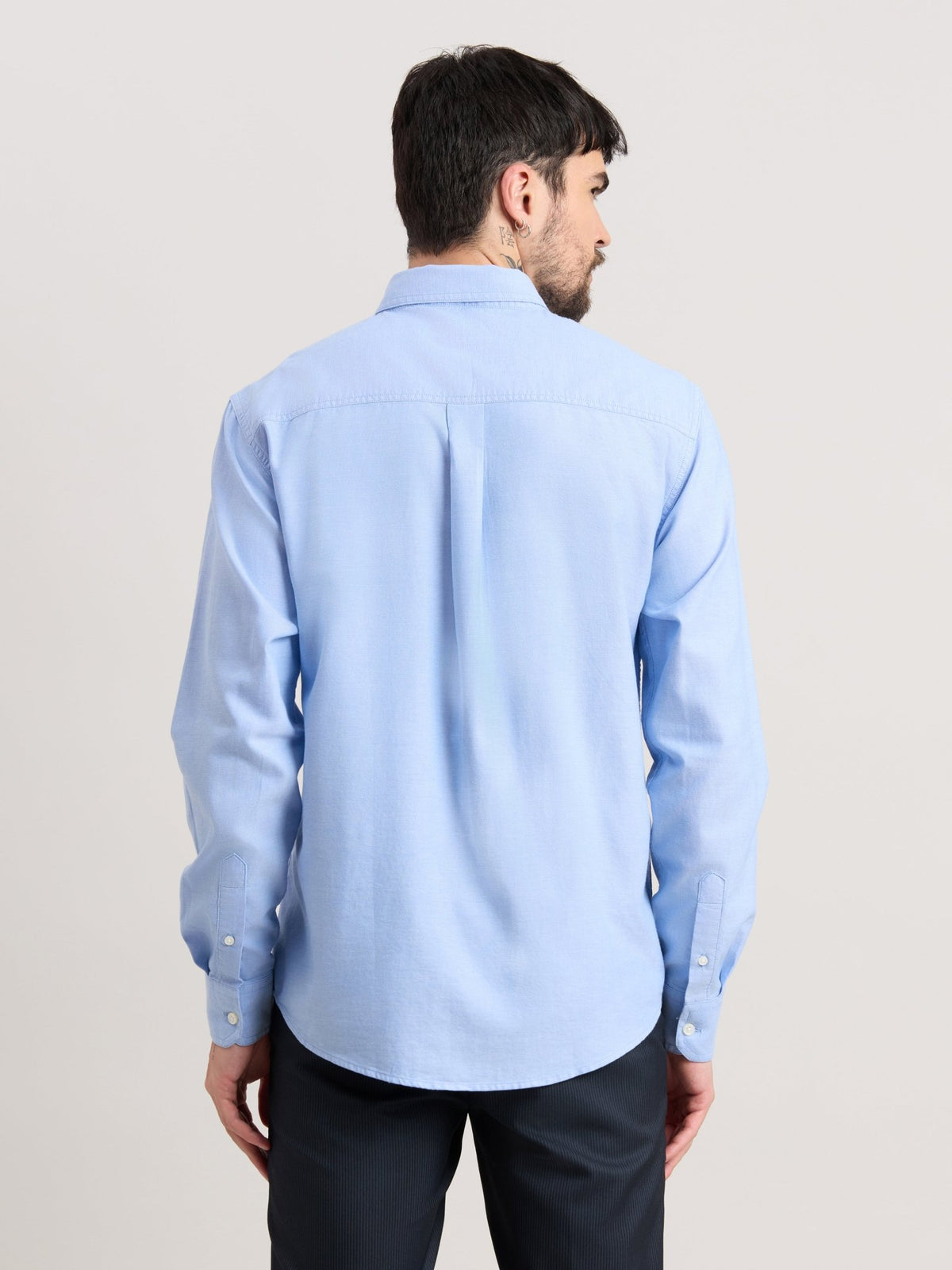 Zena - Relaxed Fit Oxford Shirt - Cendre Blue - Espanshe