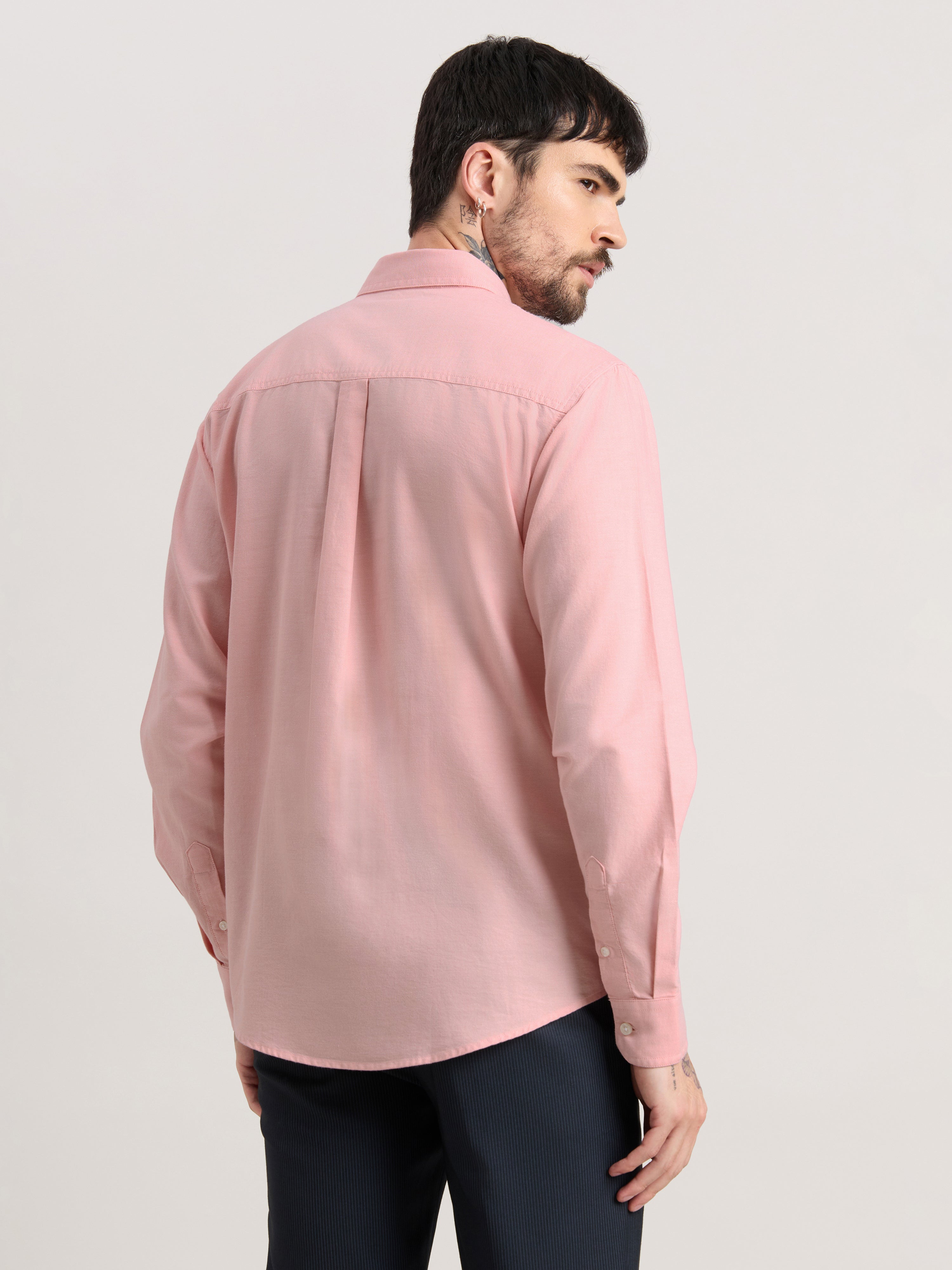 Zena - Relaxed Fit Oxford Shirt - Pink Nectar – Espanshe
