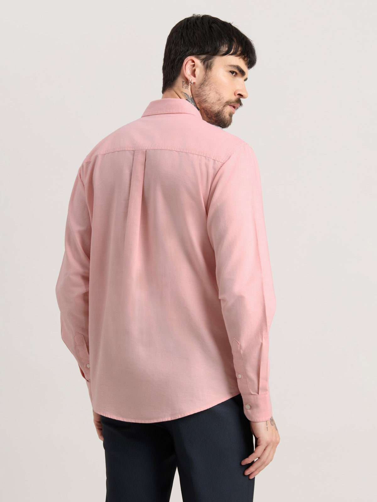 Zena - Relaxed Fit Oxford Shirt - Pink Nectar - Espanshe