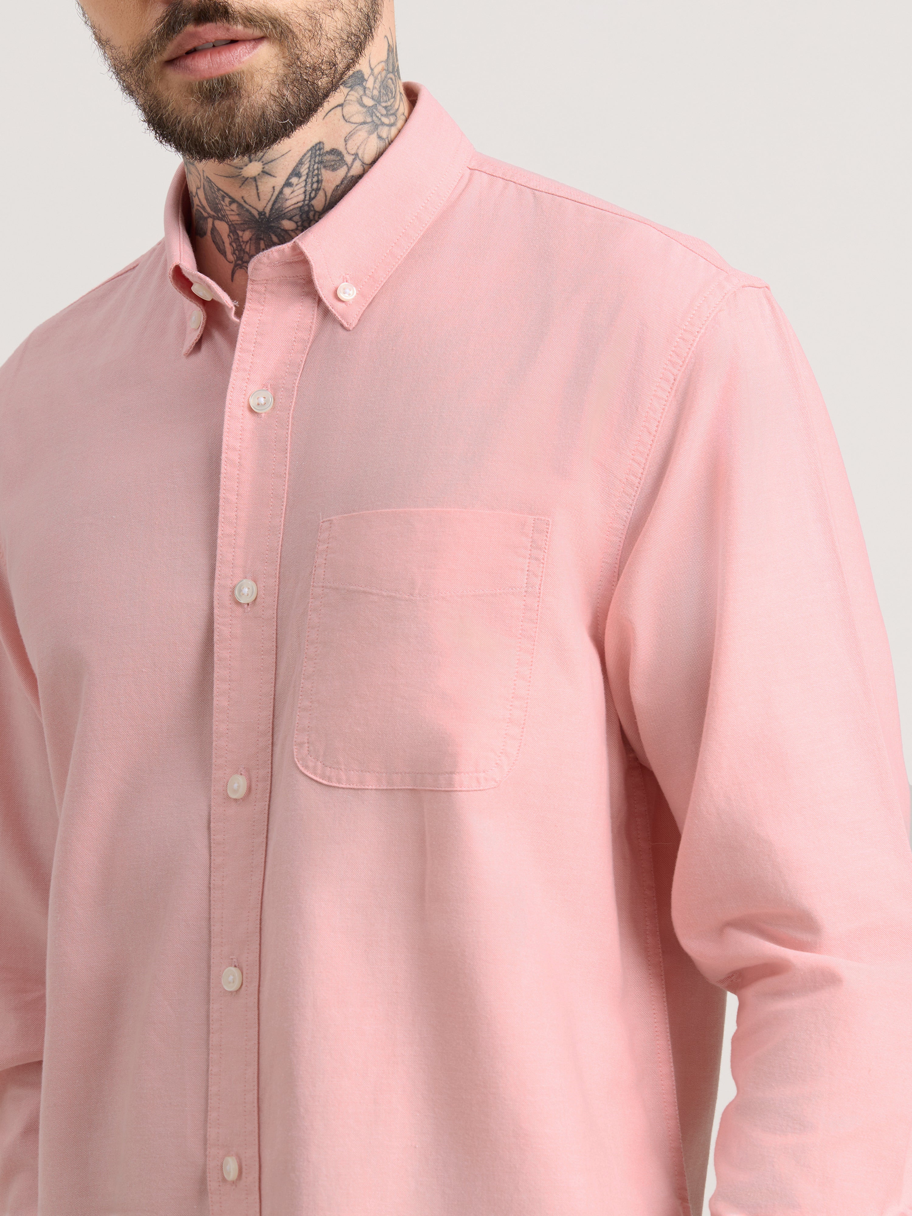 Zena - Relaxed Fit Oxford Shirt - Pink Nectar – Espanshe