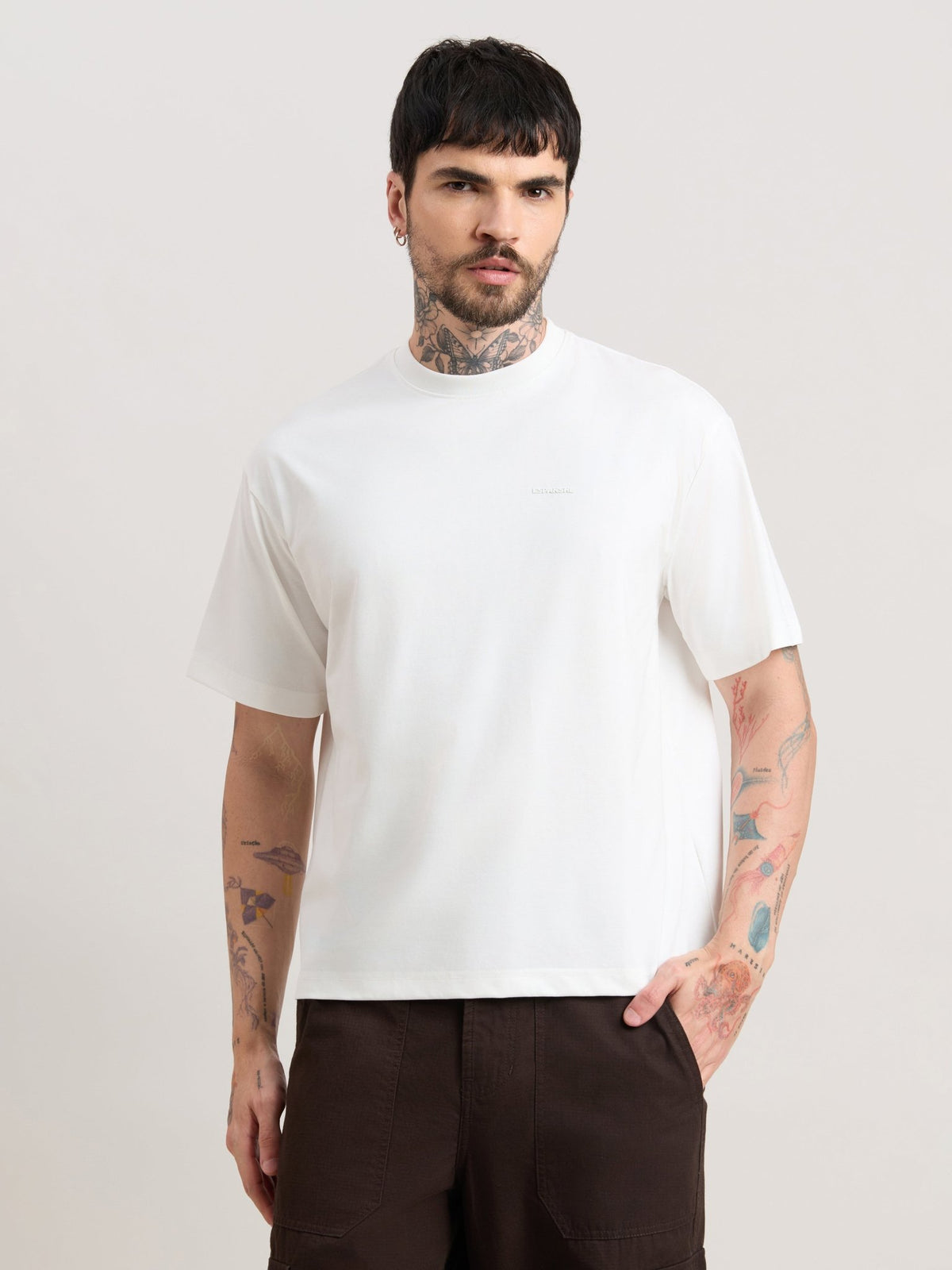 Nora - Loose Fit T-Shirt - White - Espanshe