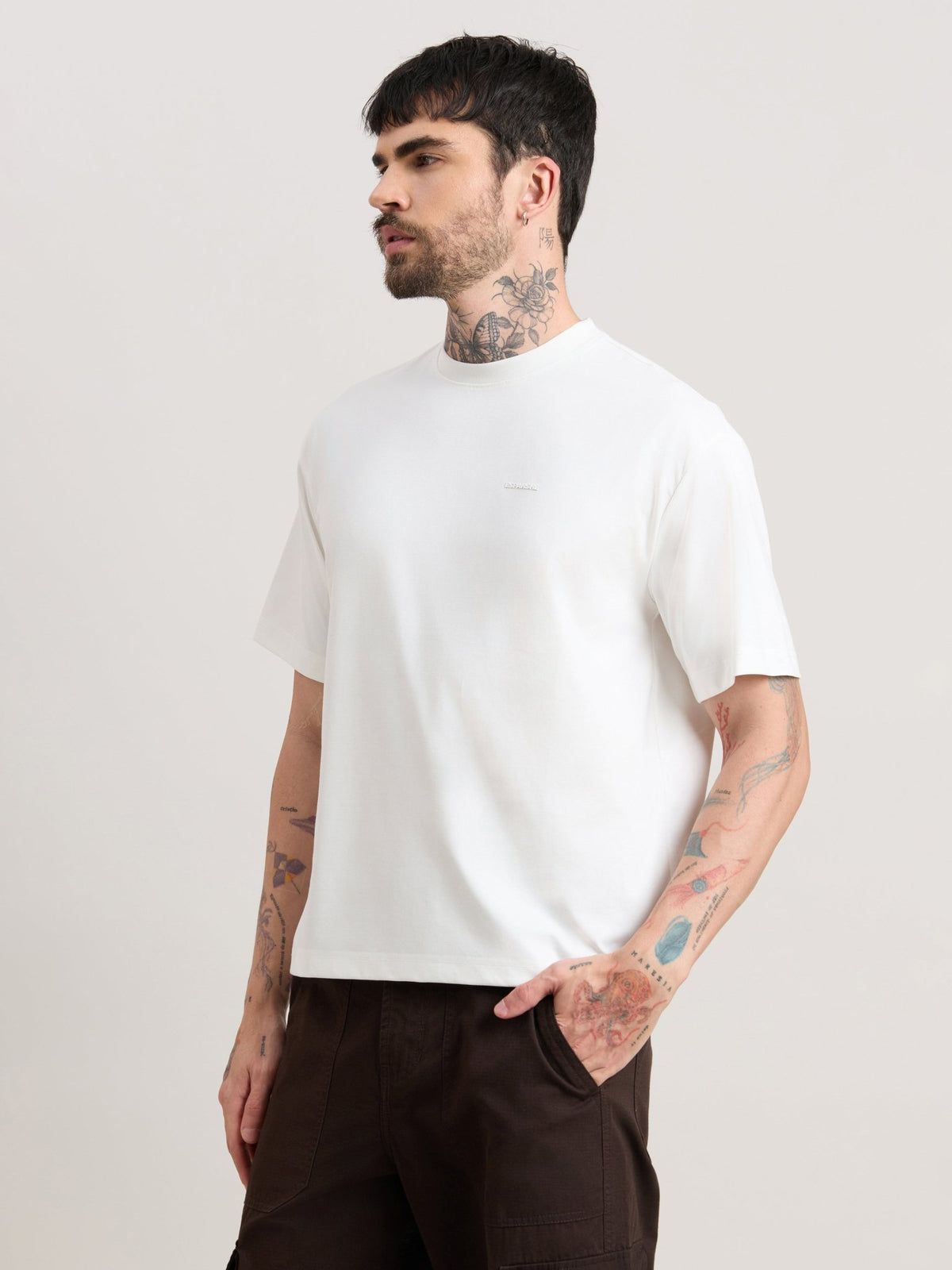 Nora - Loose Fit T-Shirt - White - Espanshe