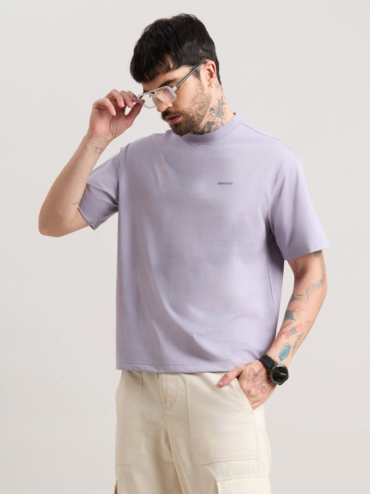 Nora - Loose Fit T-Shirt - Wisteria Purple - Espanshe