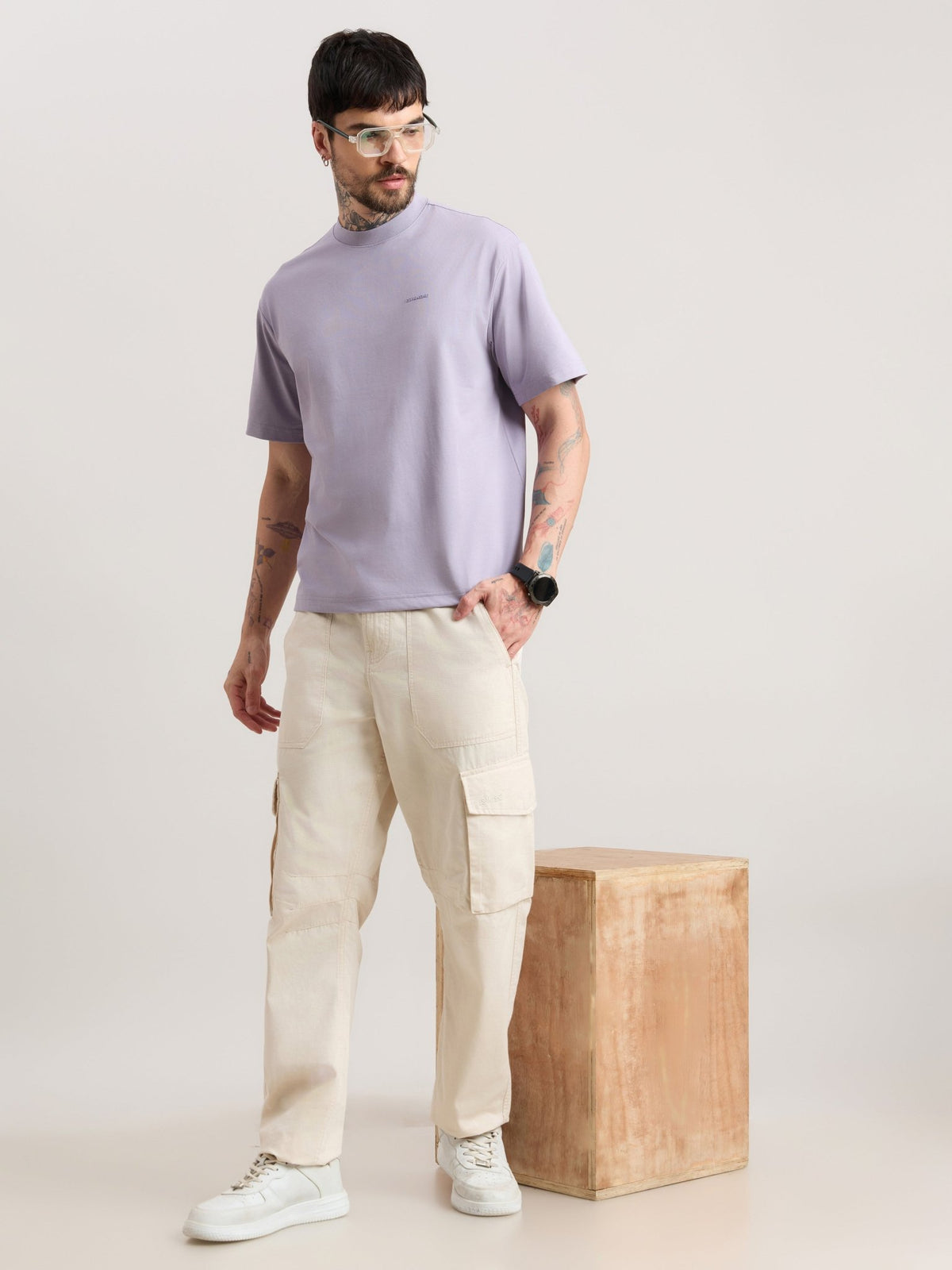 Nora - Loose Fit T-Shirt - Wisteria Purple - Espanshe