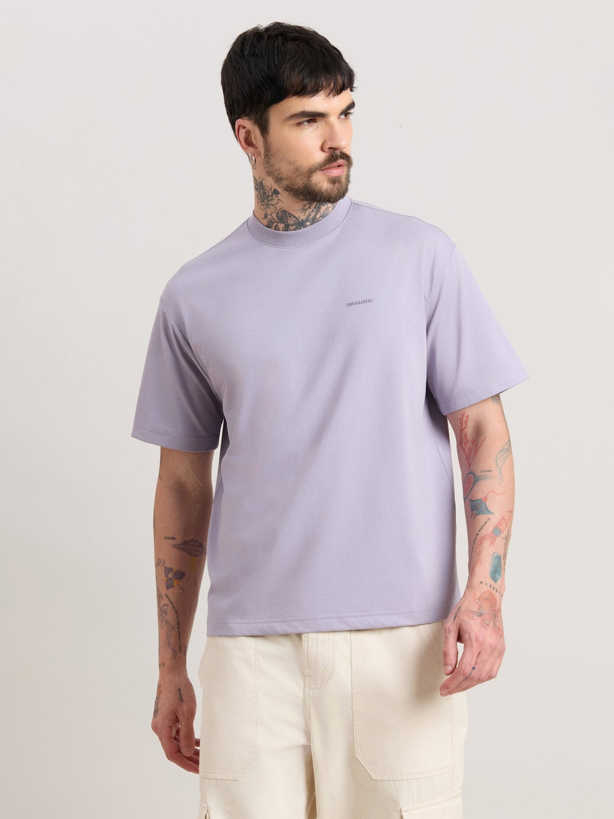 Nora - Loose Fit T-Shirt - Wisteria Purple - Espanshe