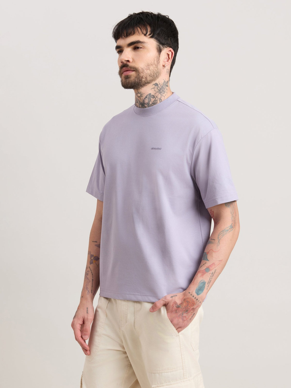Nora - Loose Fit T-Shirt - Wisteria Purple - Espanshe