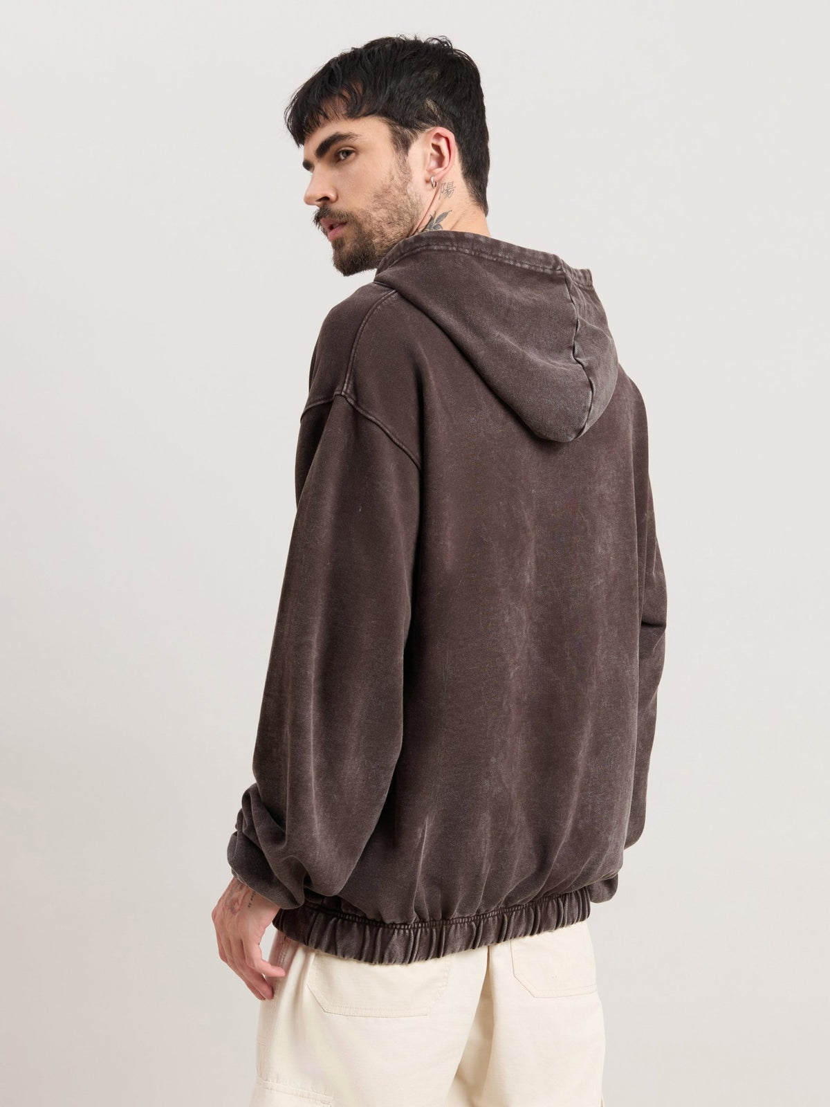 Solvyn - Relaxed Fit Hoodies - Faded Brown - Espanshe