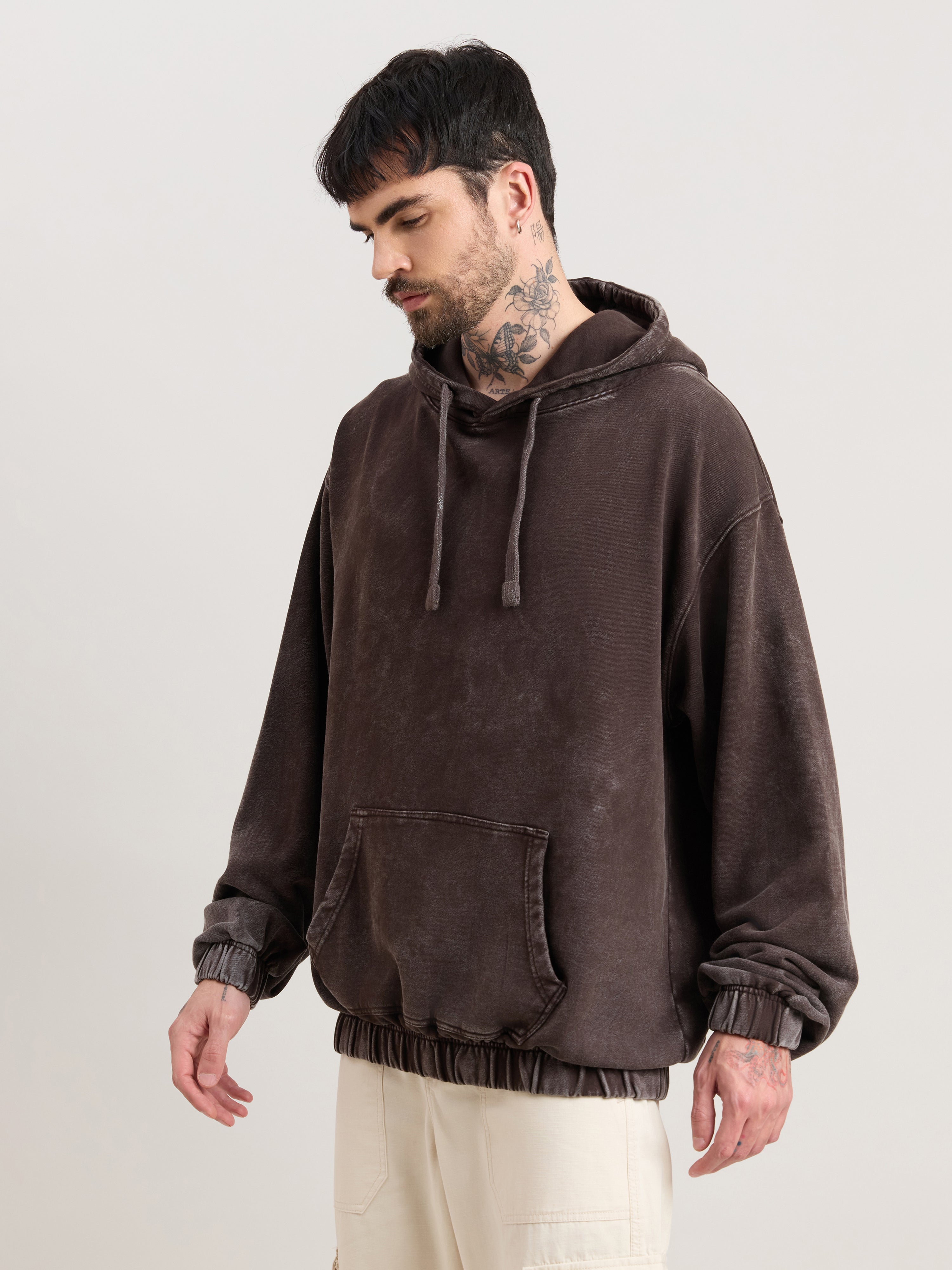 Solvyn - Relaxed Fit Hoodies - Faded Brown